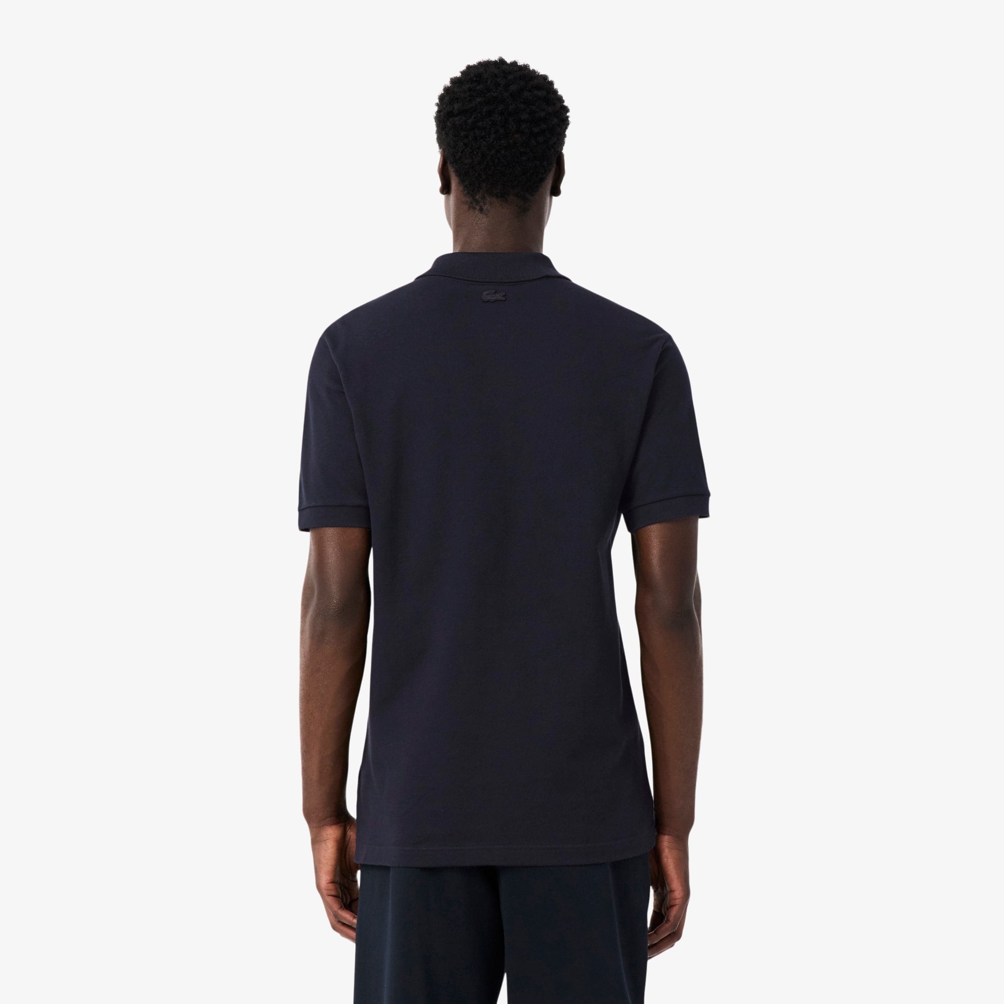 Classic Fit Embroidery Detail Petit Piqué Polo - Black