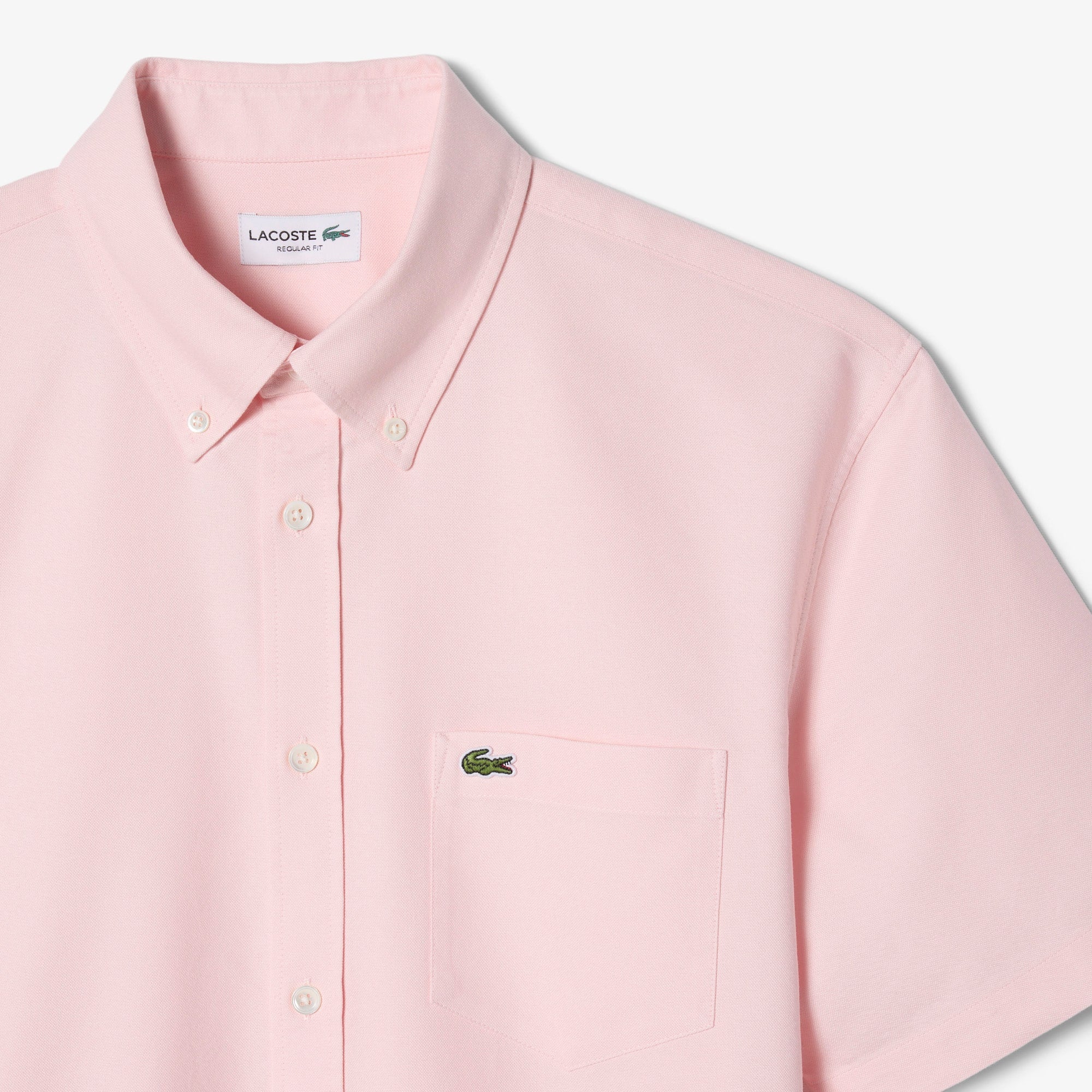 Men's Regular Fit Short Sleeve Oxford Shirt - Light Pink