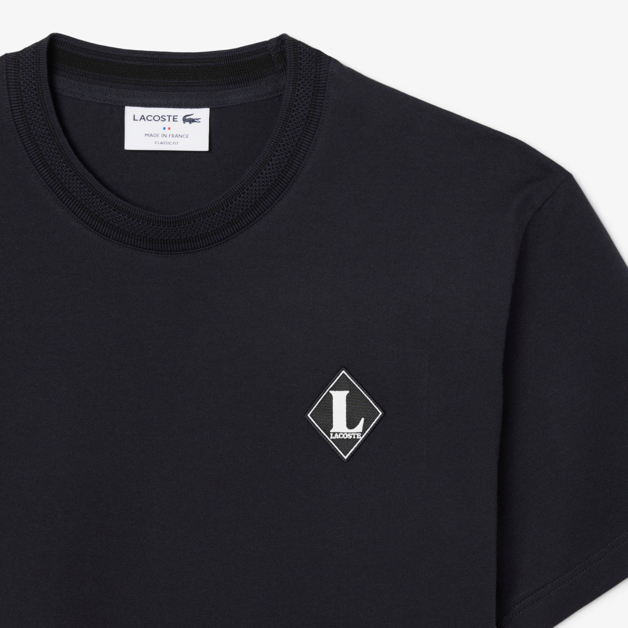 Made In France Badge Accent T-Shirt - Black