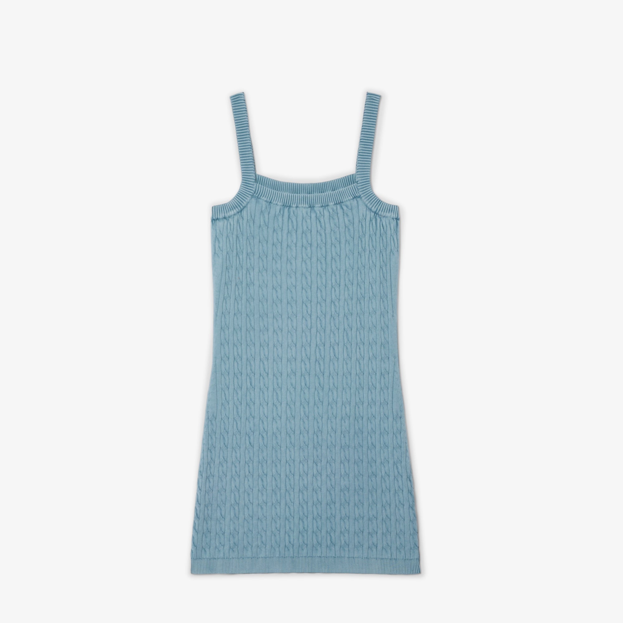 Women's Wash Effect Cable Knit Dress - Blue