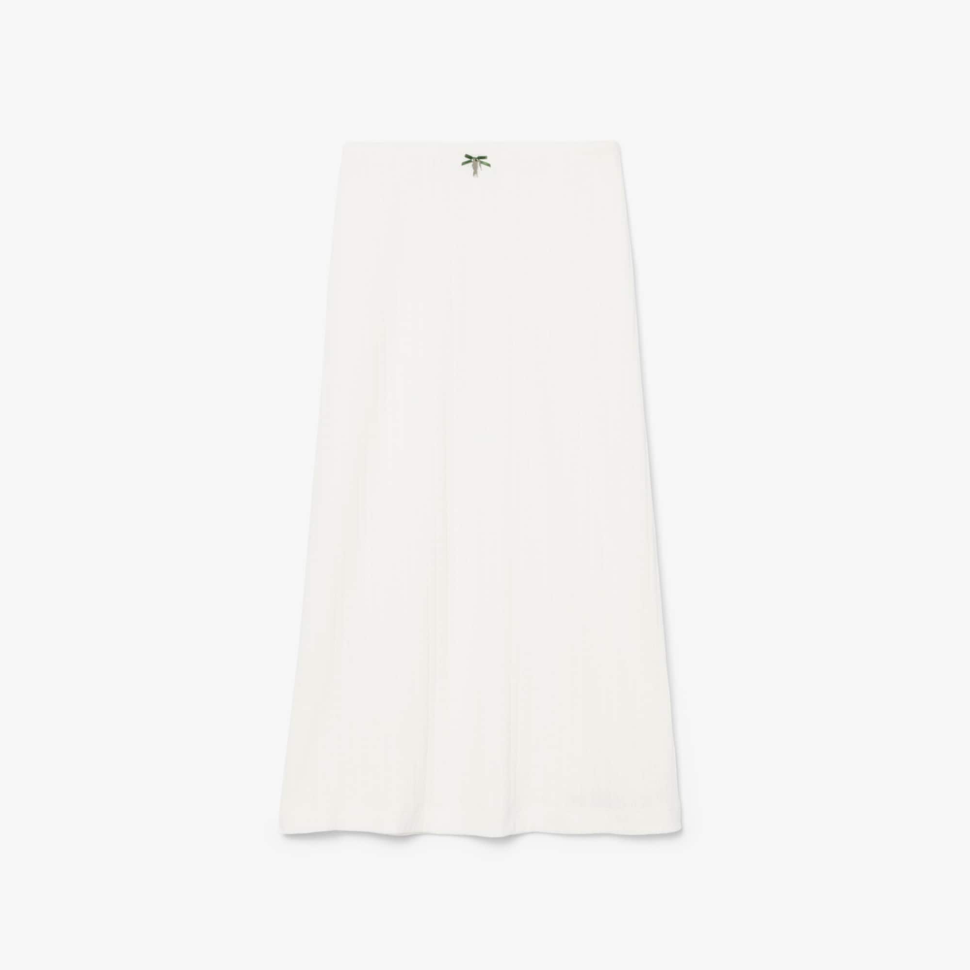 Cotton Midi Skirt - White