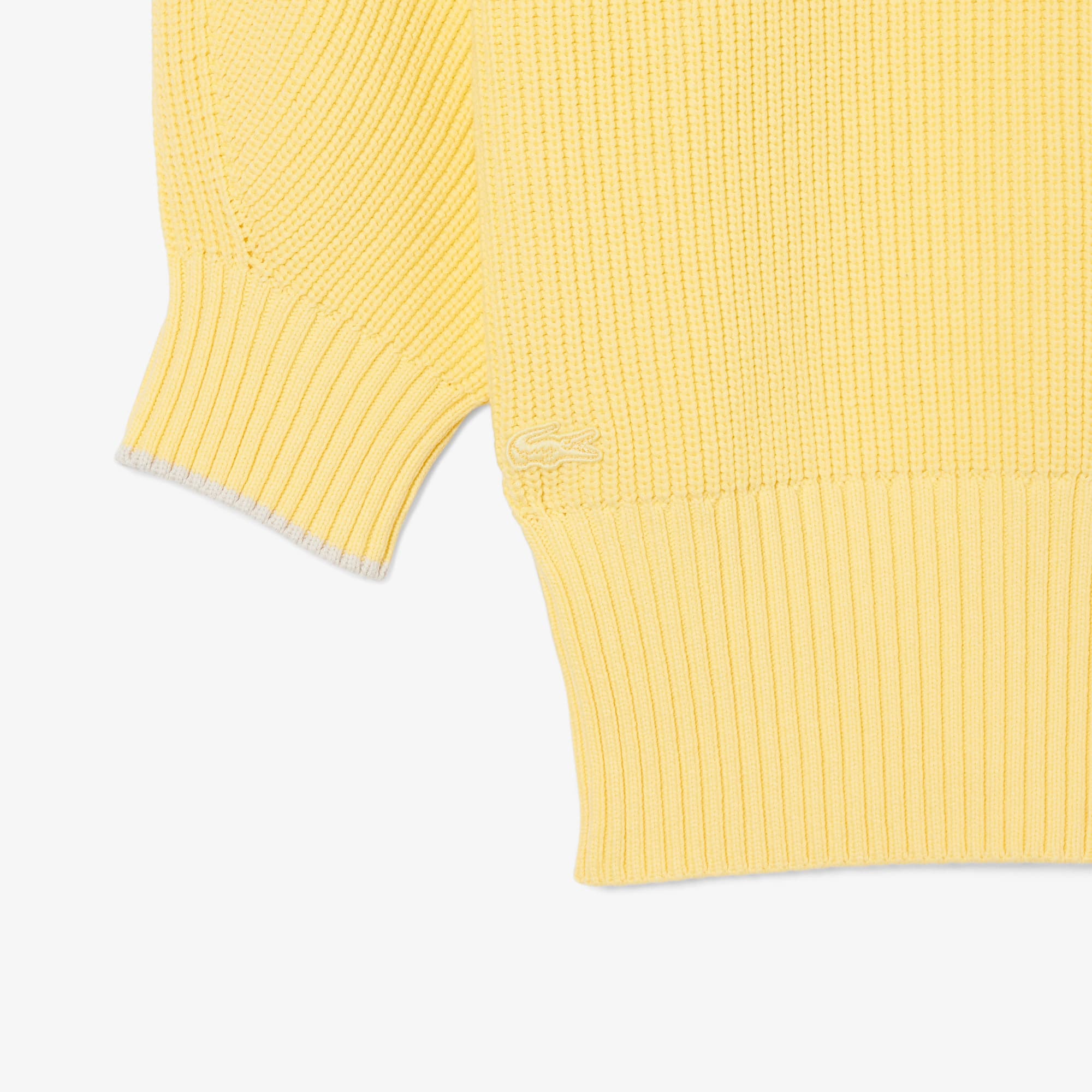 Cotton Crew Neck Sweater - Pastel yellow
