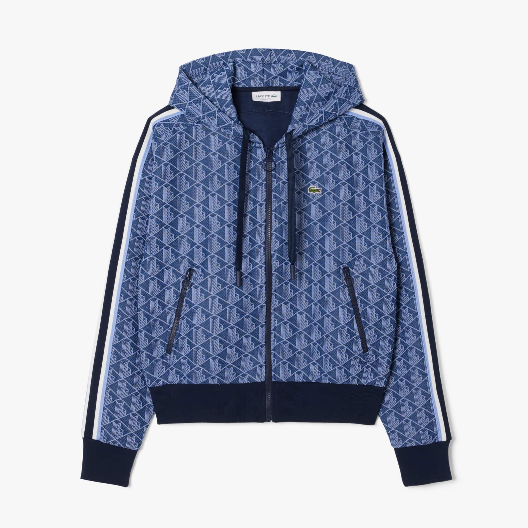 Women's Monogram Hoodie - Navy Blue / Purple