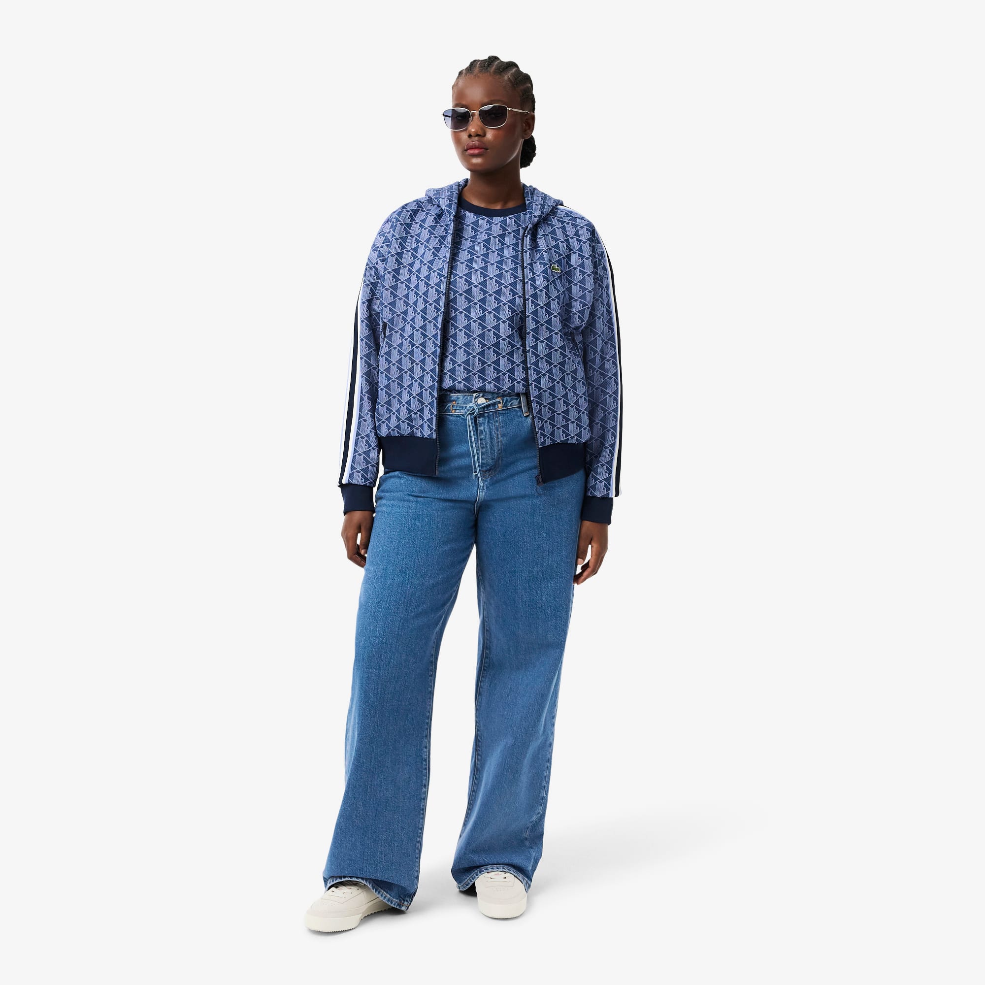 Women's Wide Leg Denim Jeans - Blue Chine