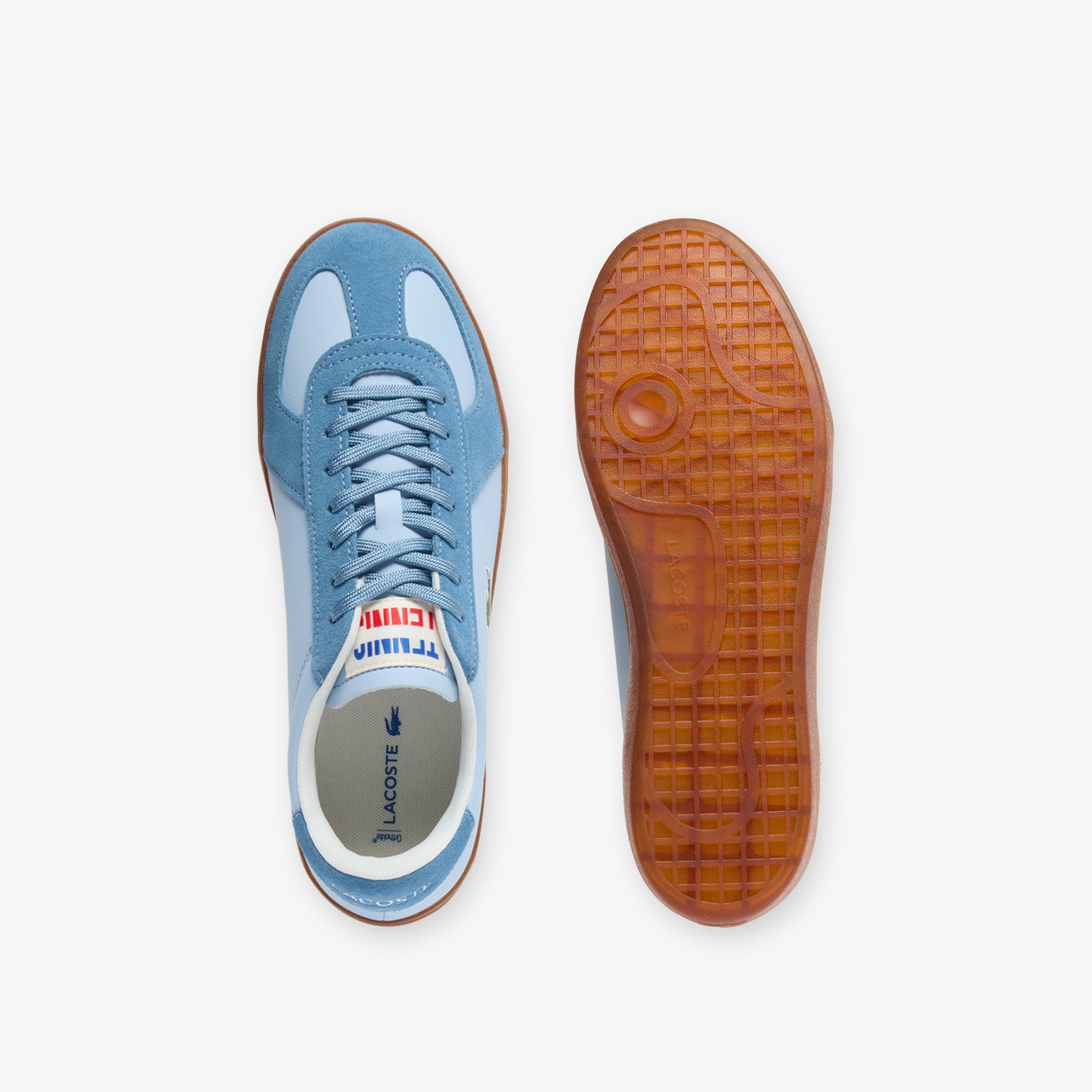 Men's Baseshot Pro Leather Sneakers - LT BLU/GUM