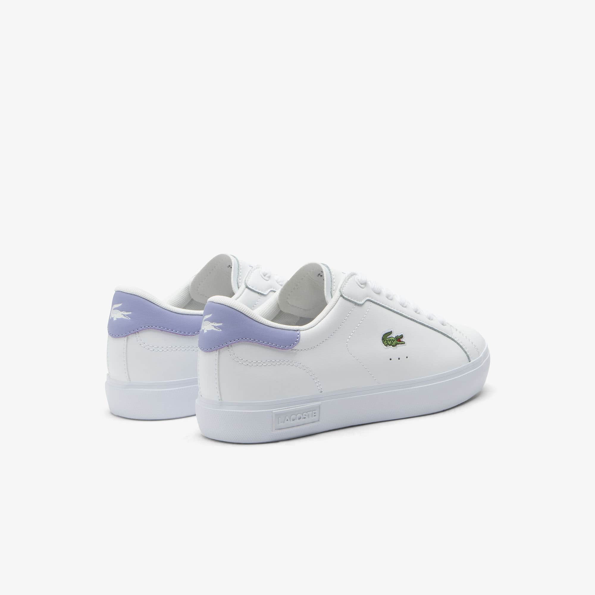 Women's Powercourt Leather Sneakers - WHT/LT PURP