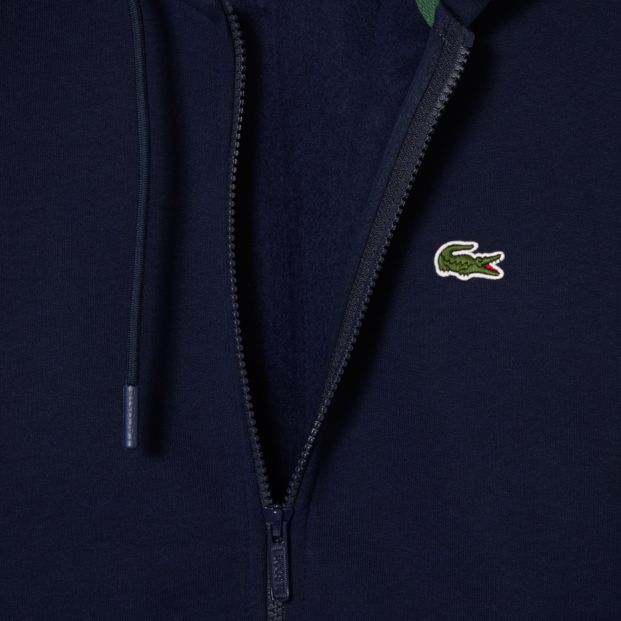 Men's Zip-Up Fleece Hoodie - Navy Blue