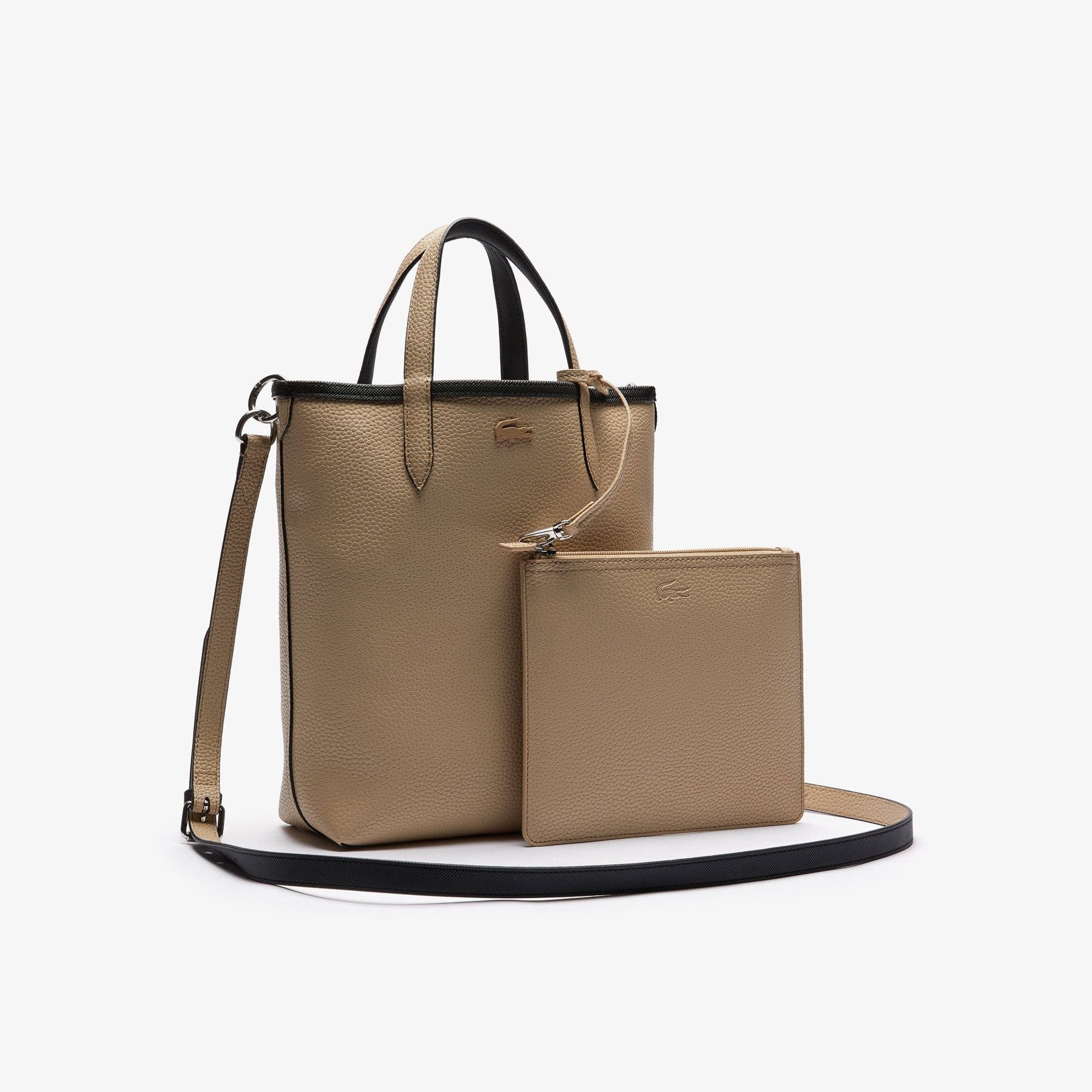 Anna Vertical Reversible Tote - Noir krema