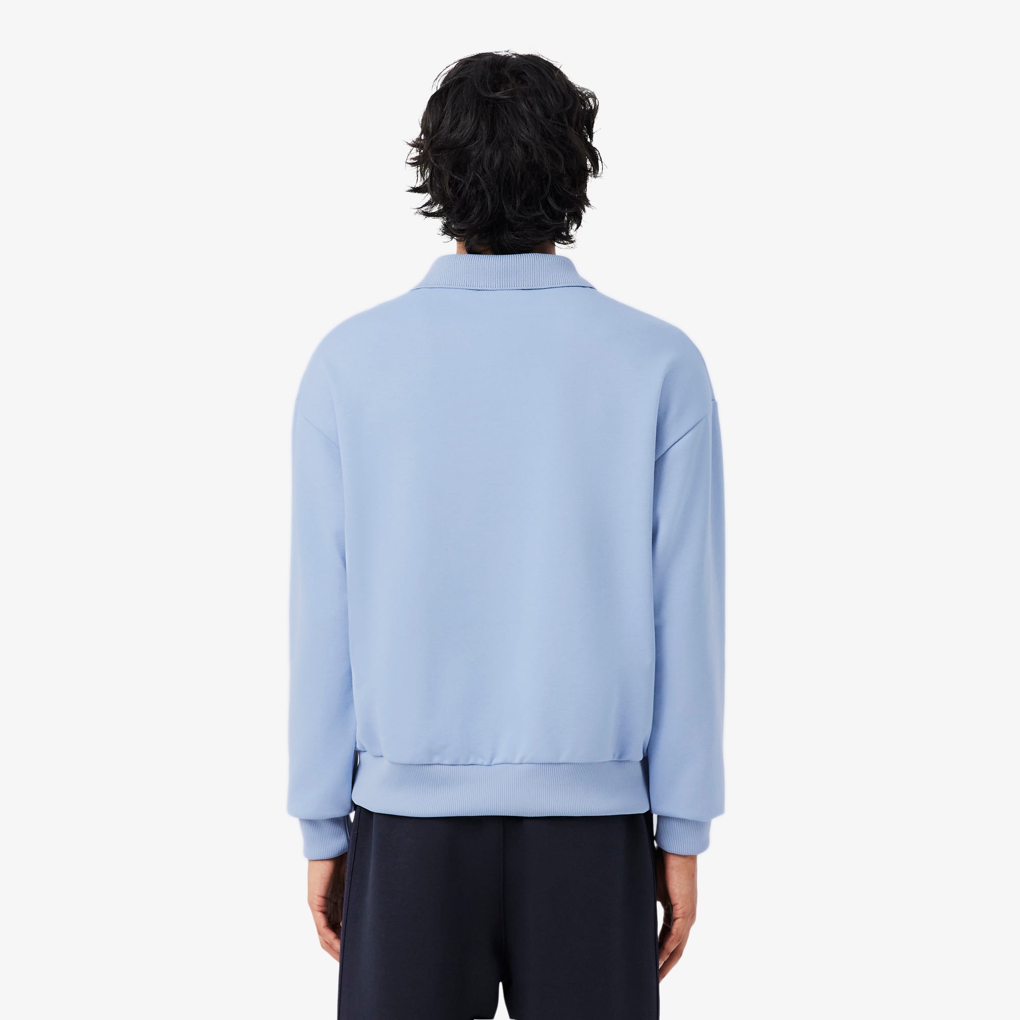 Made In France Polo Collar Sweatshirt - Light Blue