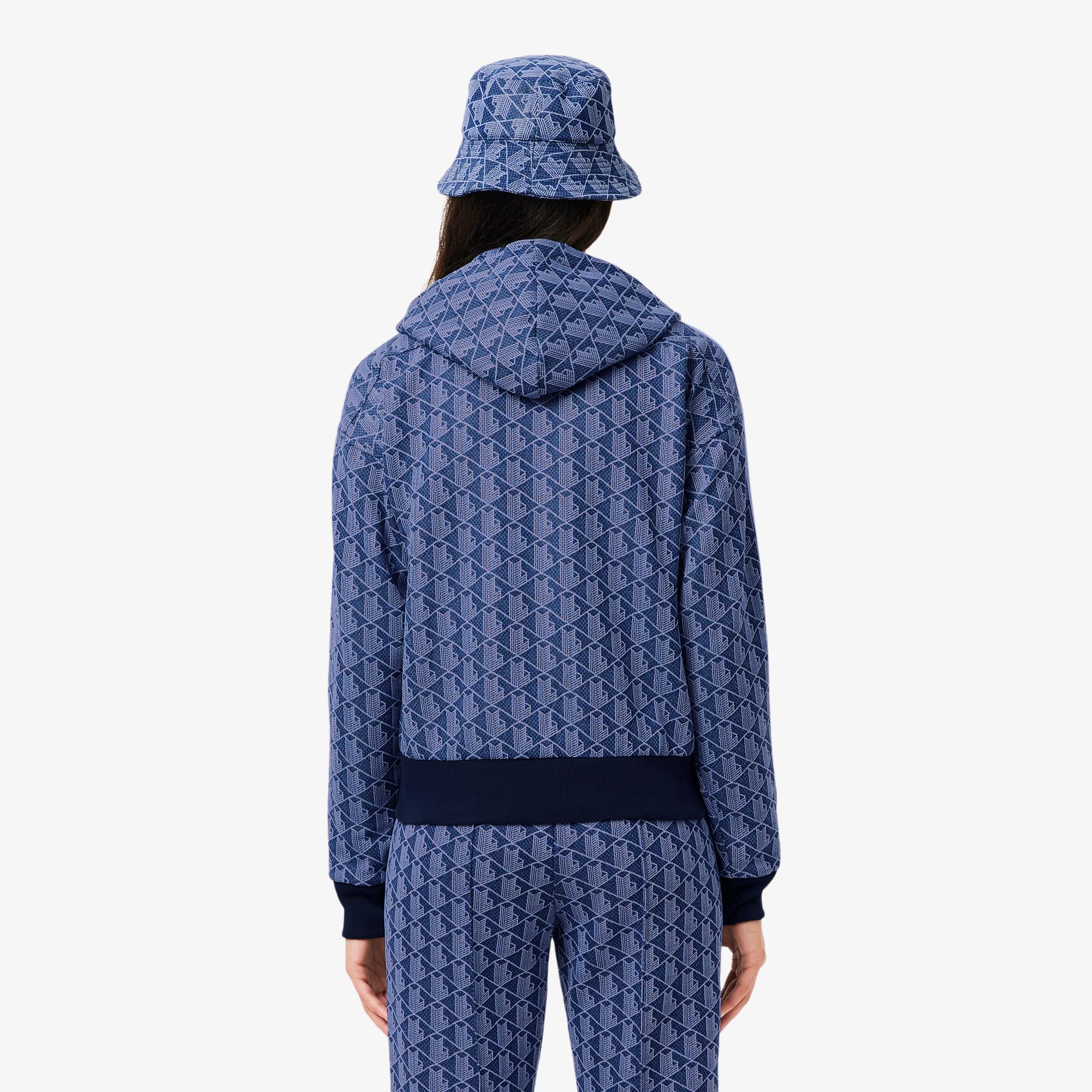 Women's Monogram Hoodie - Navy Blue / Purple