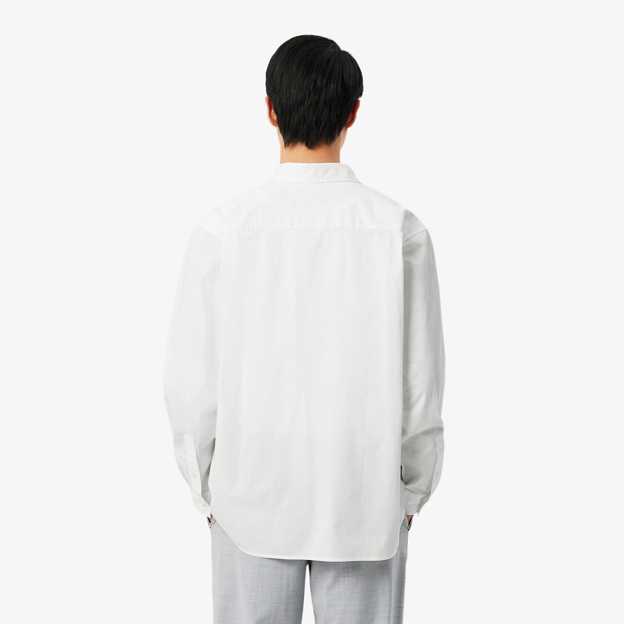 Relaxed Fit Printed Cotton Twill Shirt - White