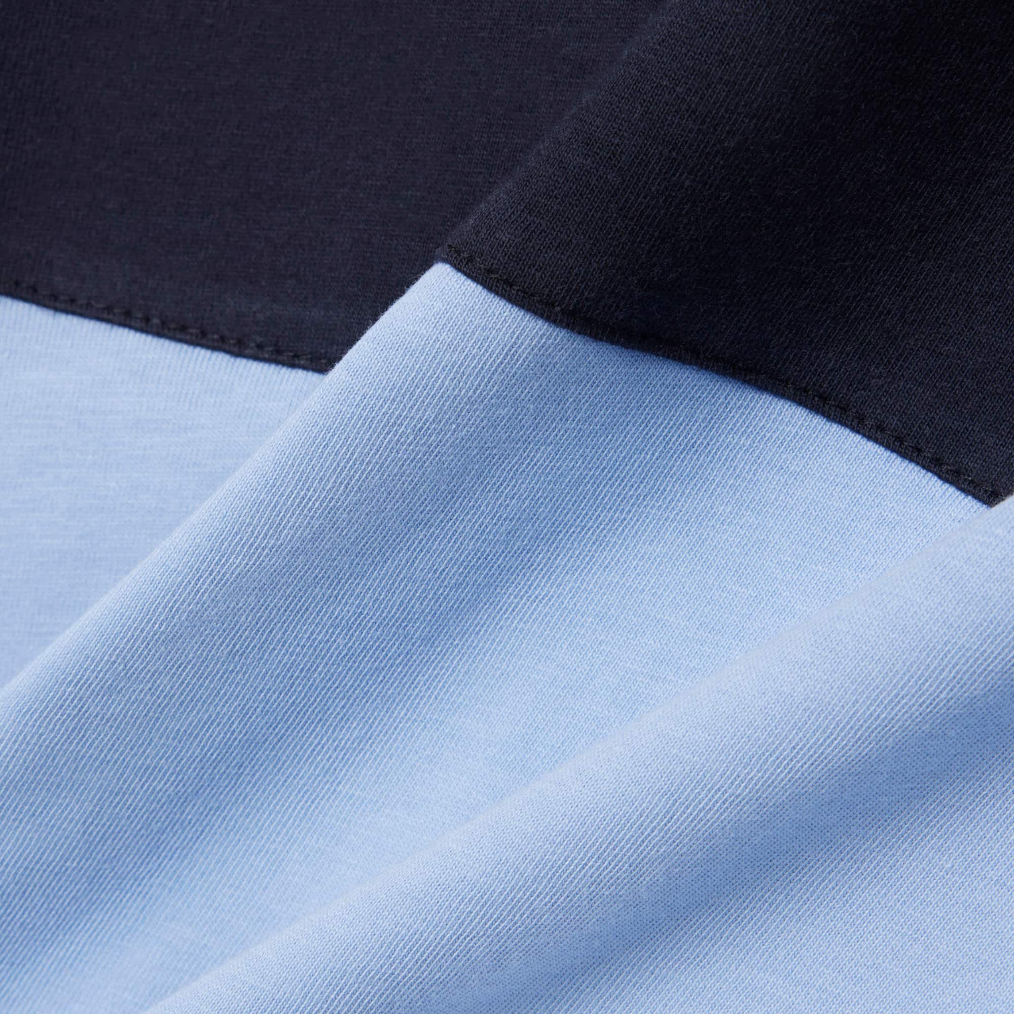 Colorblock Cotton T-Shirt - Bleu Clair / Noir
