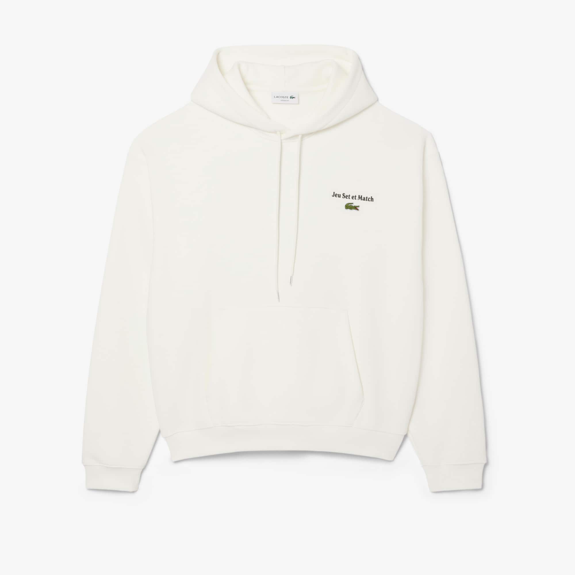 Men's Multi Print Fleece Hoodie - White