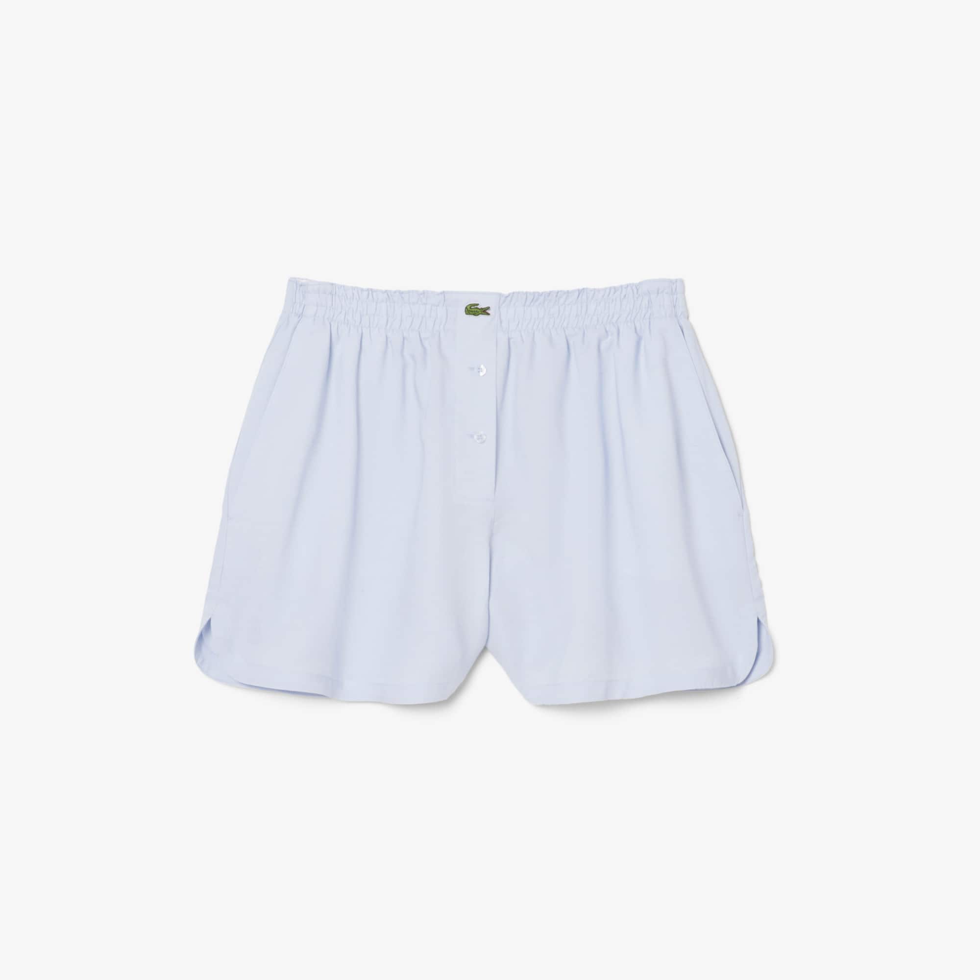 Oversized Linen Blend Shorts - Phoenix blue