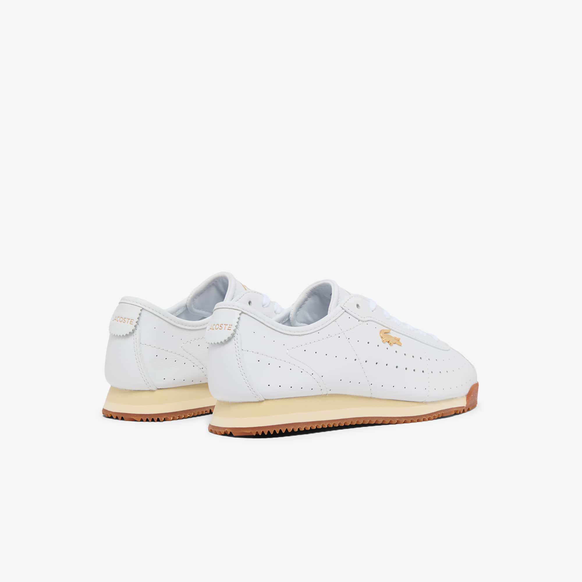 Women's Club-Low Leather Sneakers - WHT/GUM