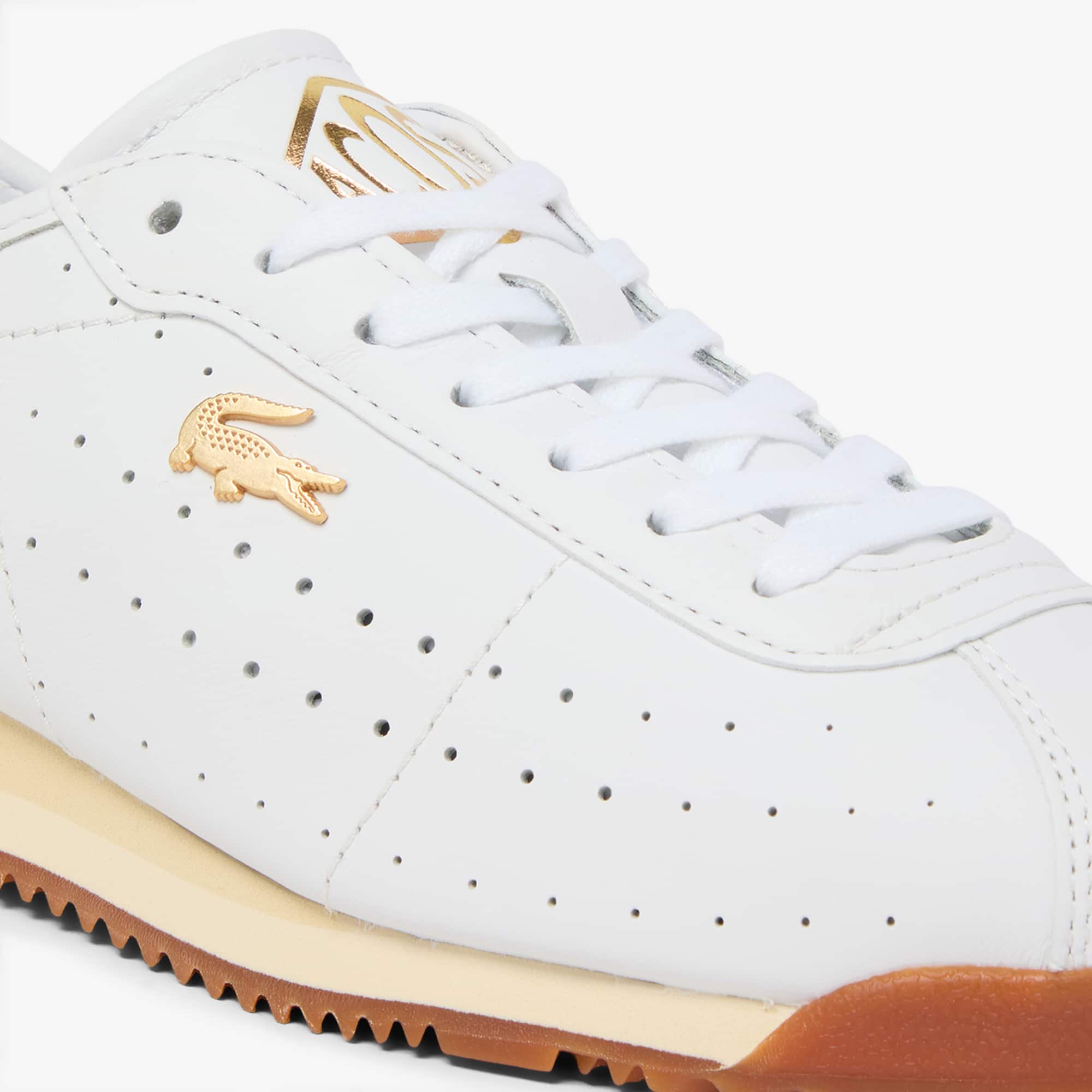 Women's Club-Low Leather Sneakers - WHT/GUM
