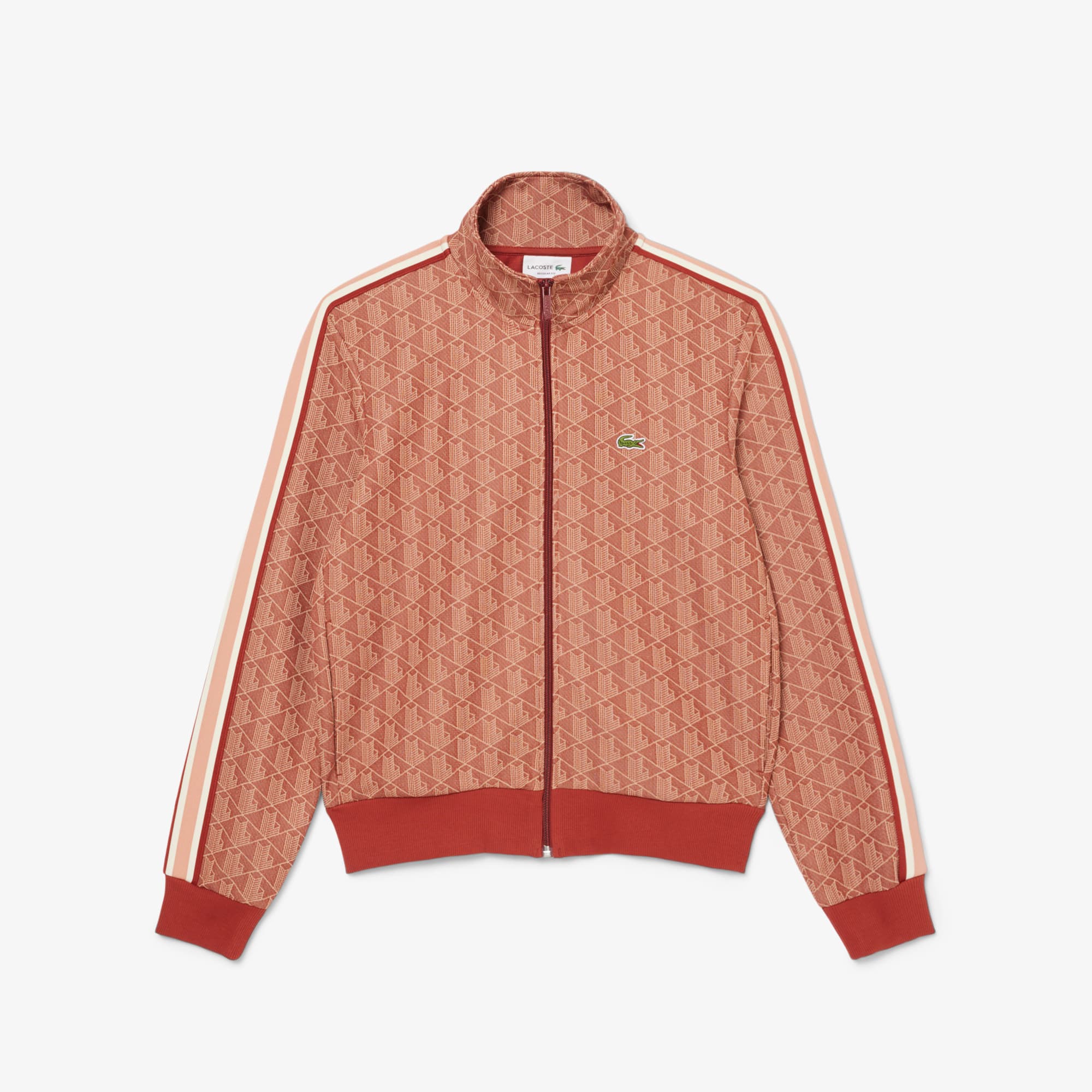 Men's Paris Zip-Up Track Jacket - Brown / Beige
