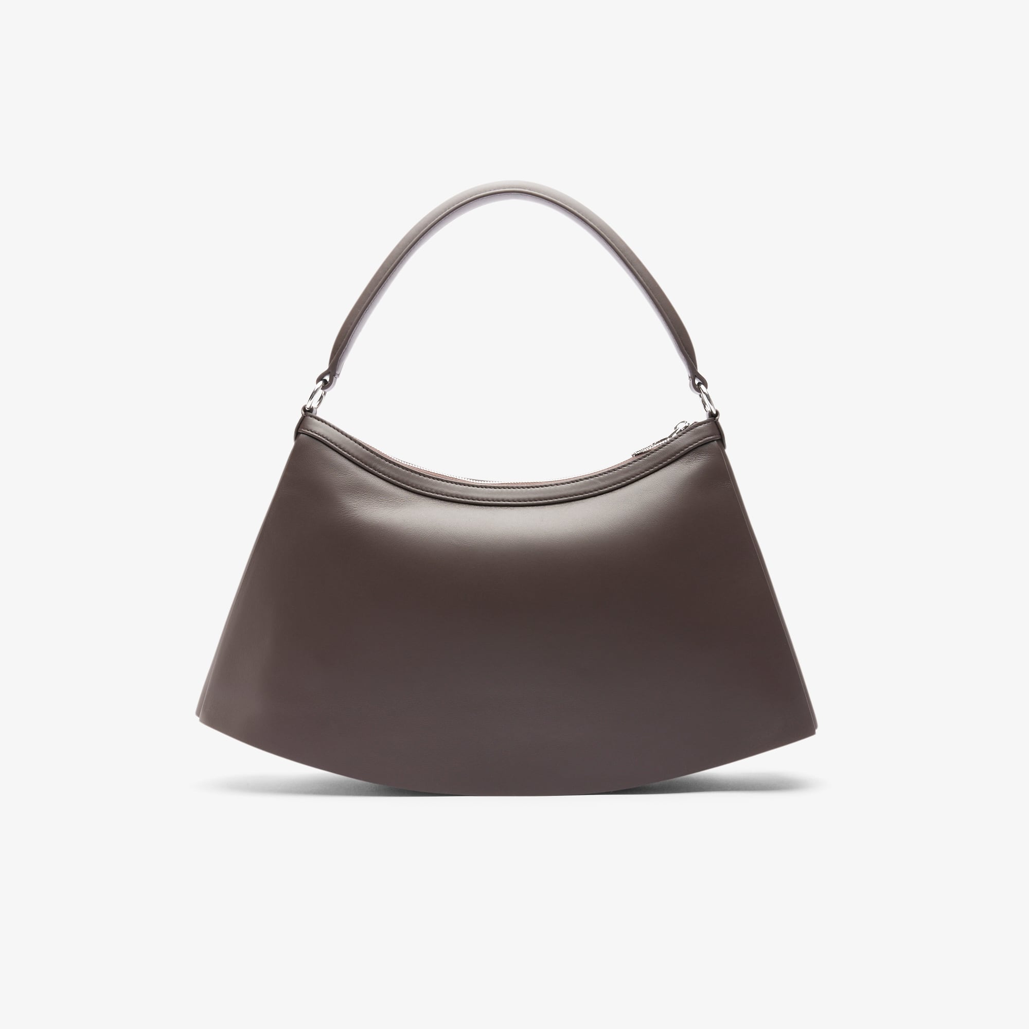 Large Lenglen Leather Bag - COFFEE BEAN