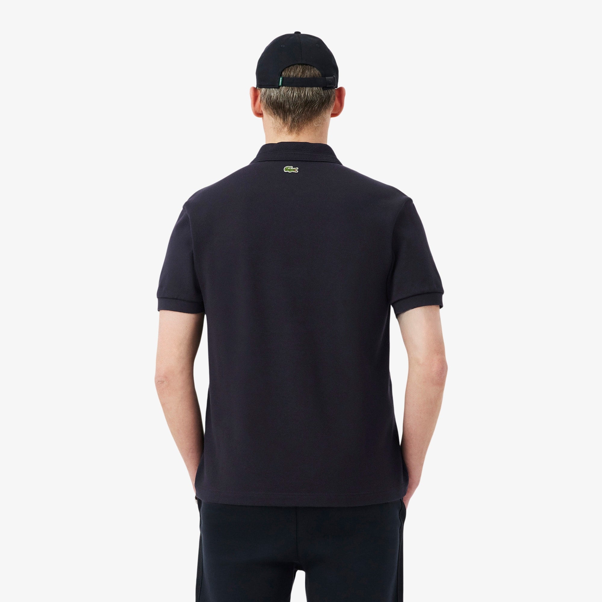 Made In France Classic Fit Badge Polo - Black