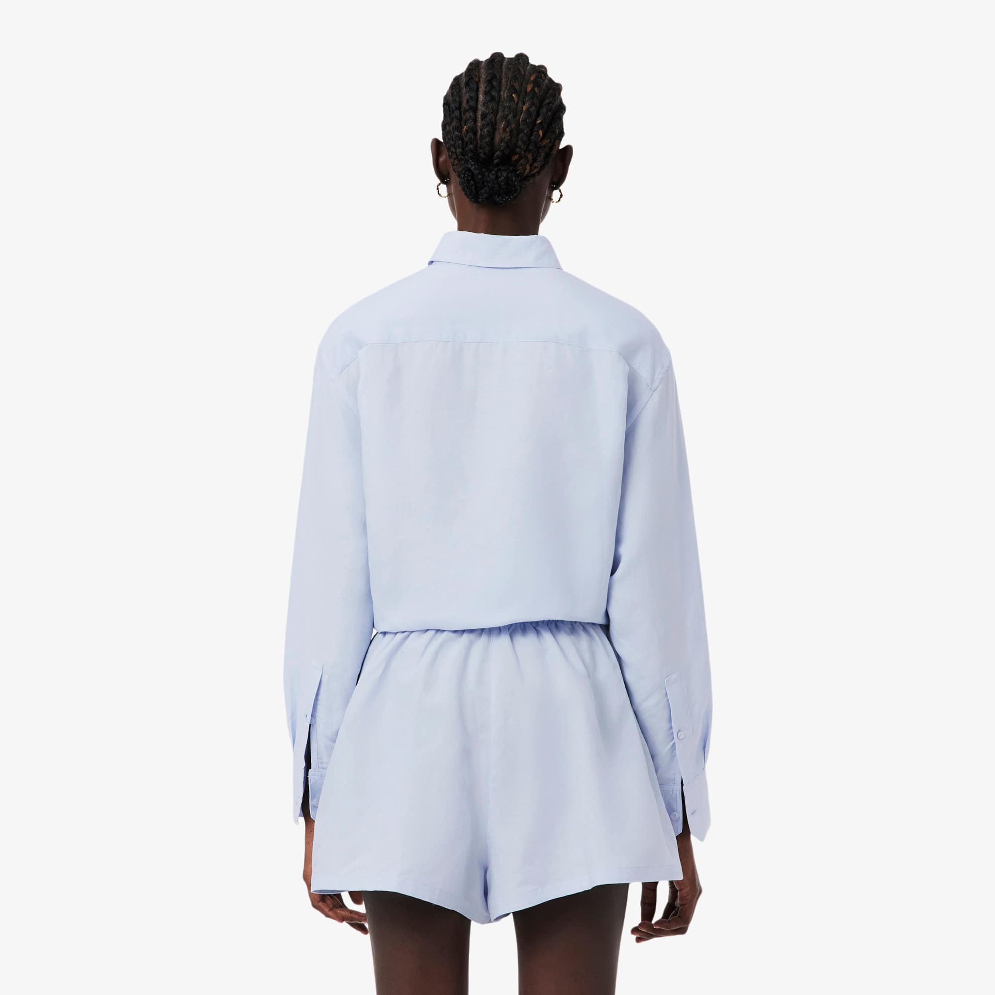 Oversized Linen Blend Shirt - Phoenix blue