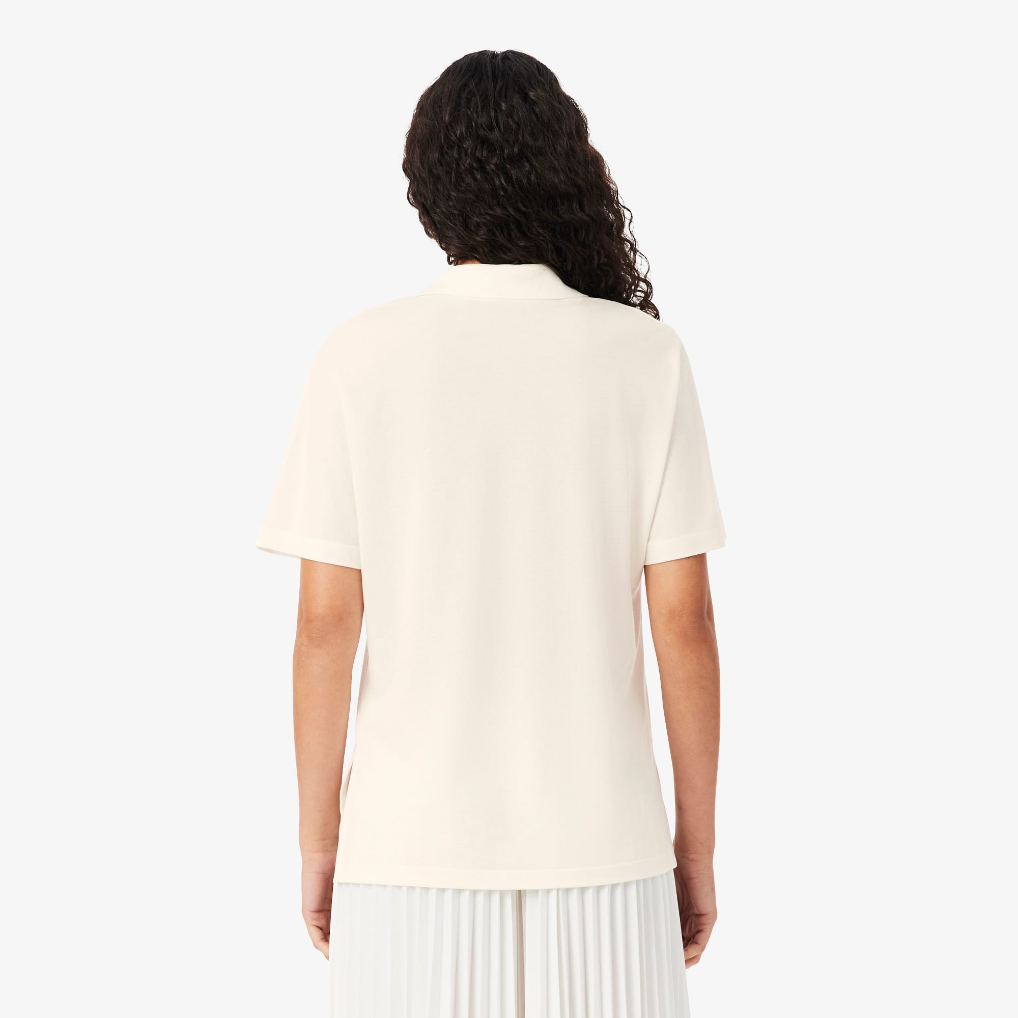 Women's Relaxed Fit Piqué Polo - White
