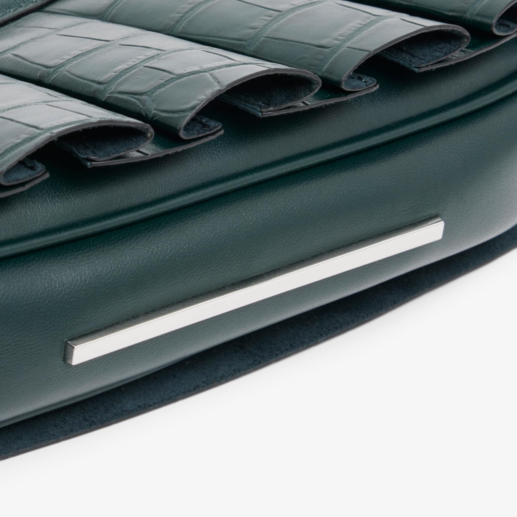 Runway H Lenglen Effect Leather Bag - Green gables