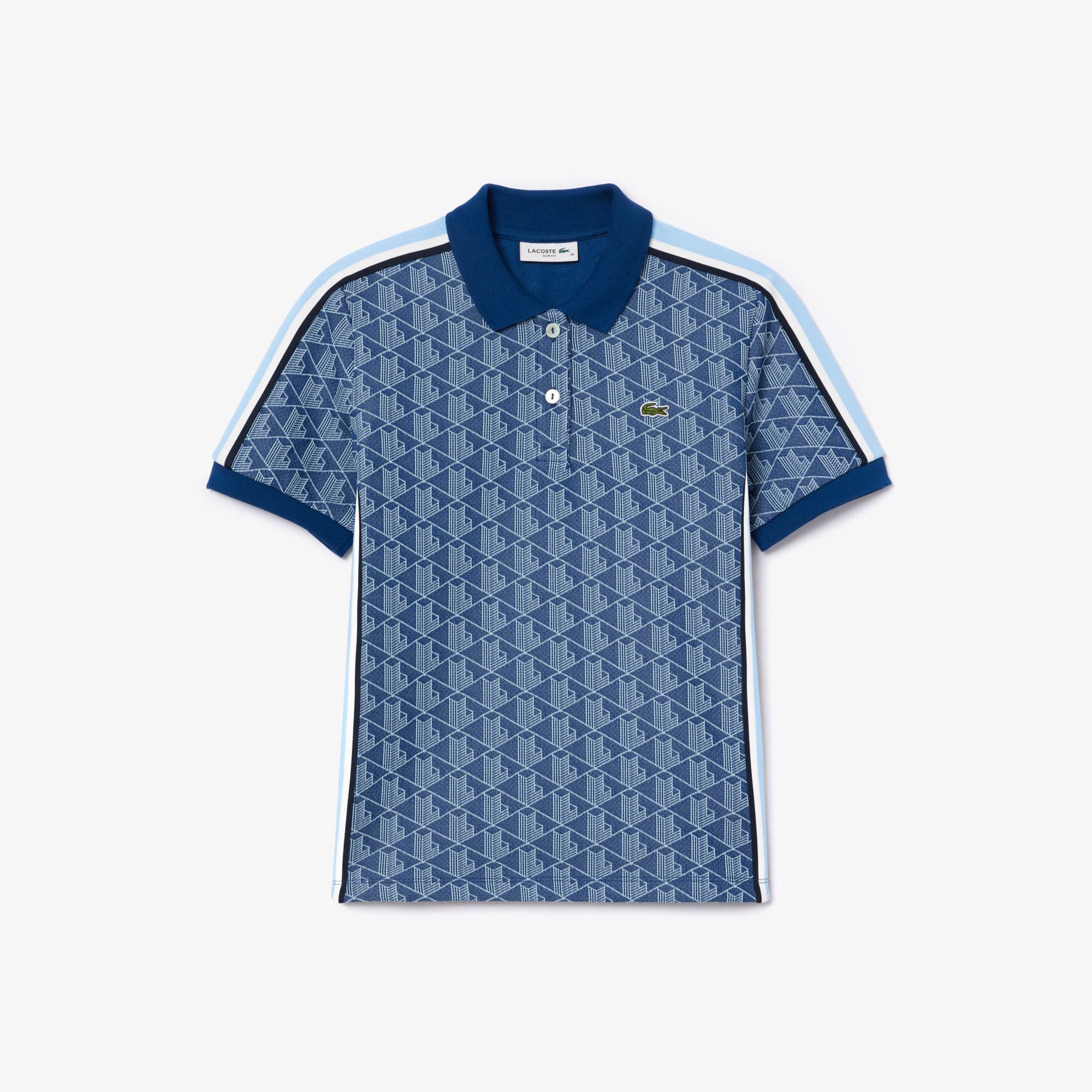Women's Slim Fit Monogram Polo - Blue