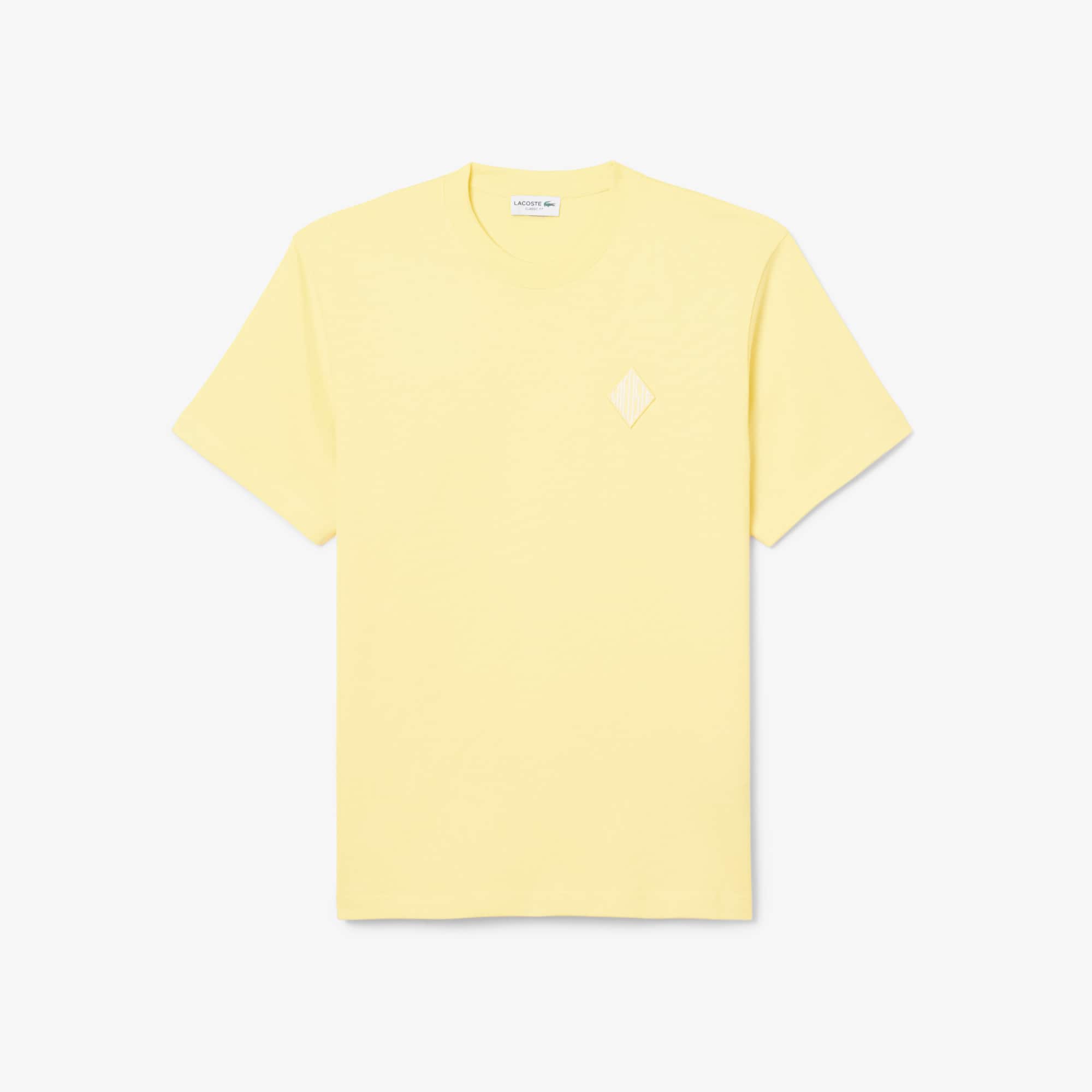 Classic Fit Heavy Badge Accent T-Shirt - Pastel yellow