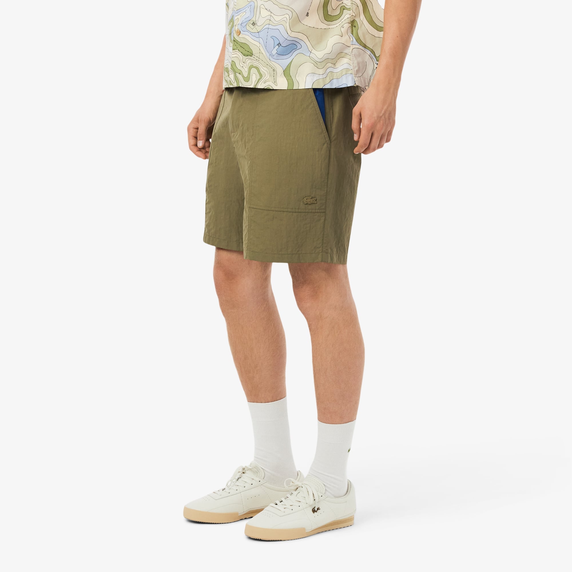Men's Water-Repellent Wind Resistant Nylon Shorts - Khaki Green