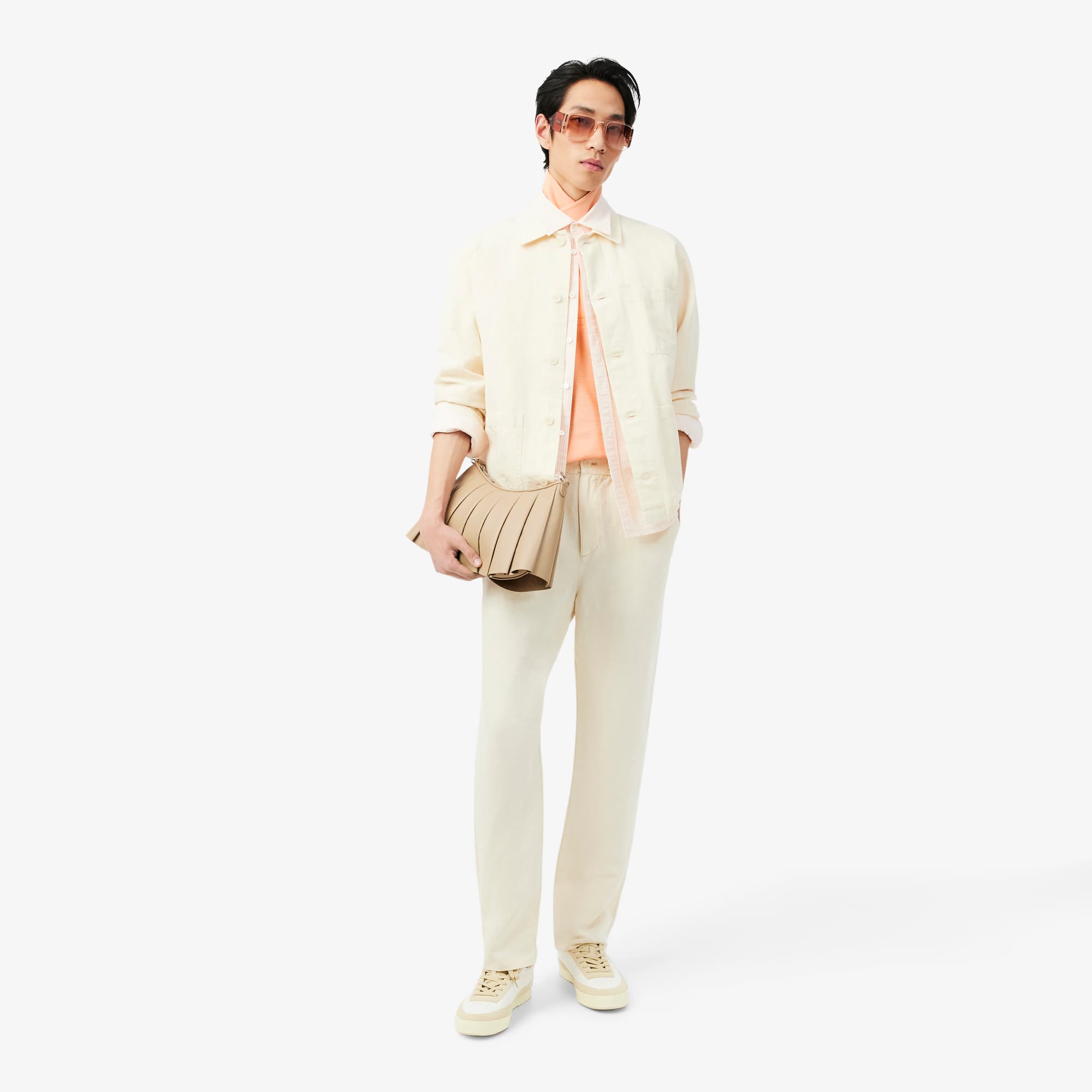 Classic Fit Textured Polo - Rose Pale