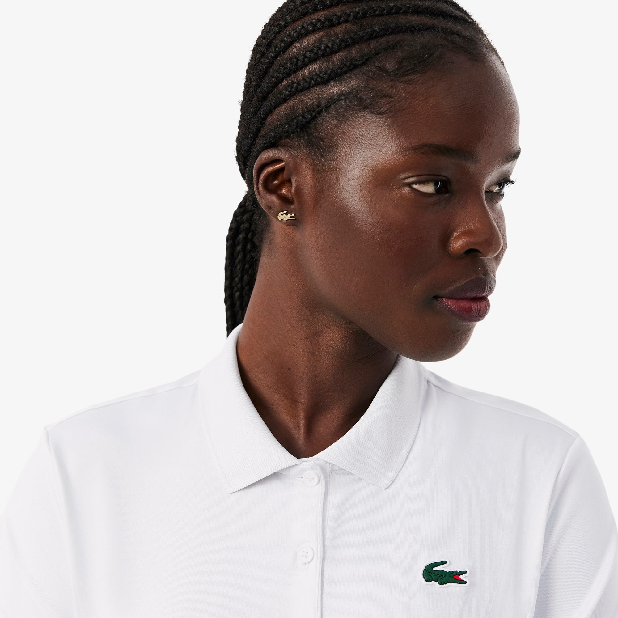 Slim Fit UV Protect Stretch Golf Polo - White