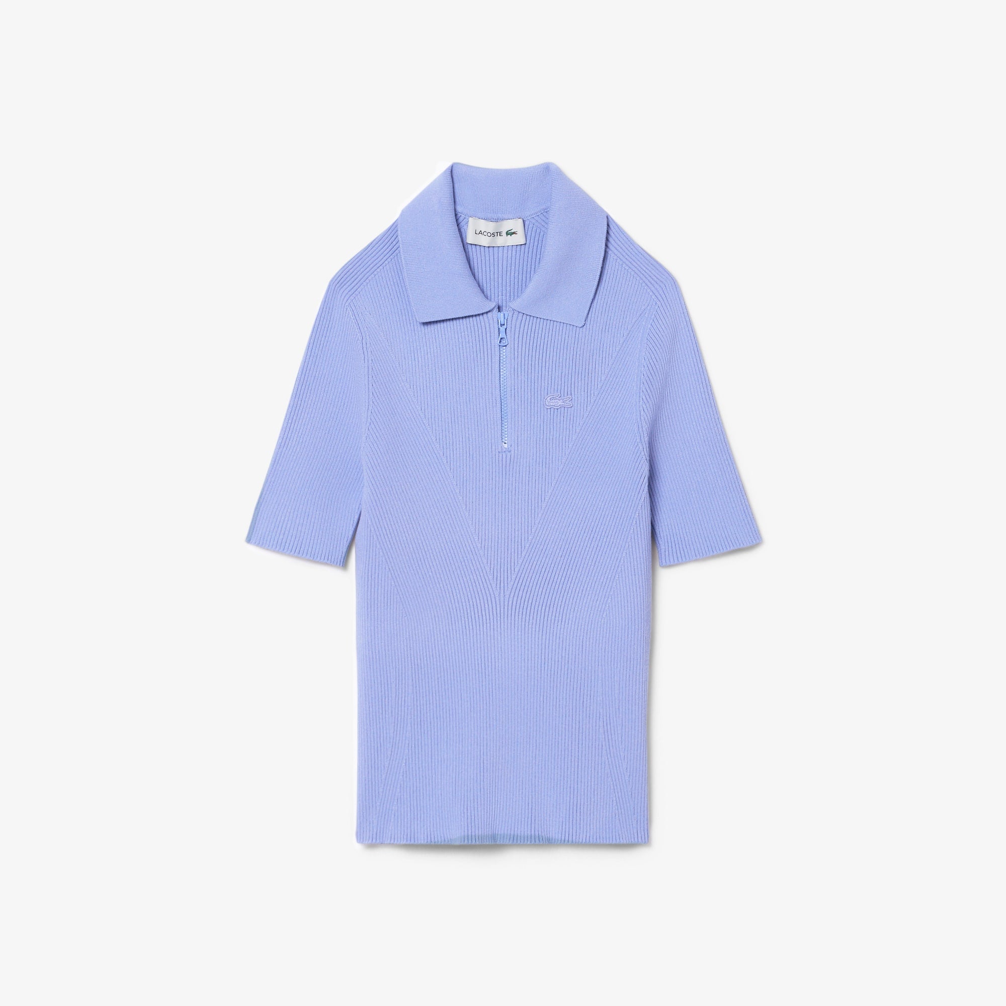 Women's 3D Ribbed Knit Polo - Purple