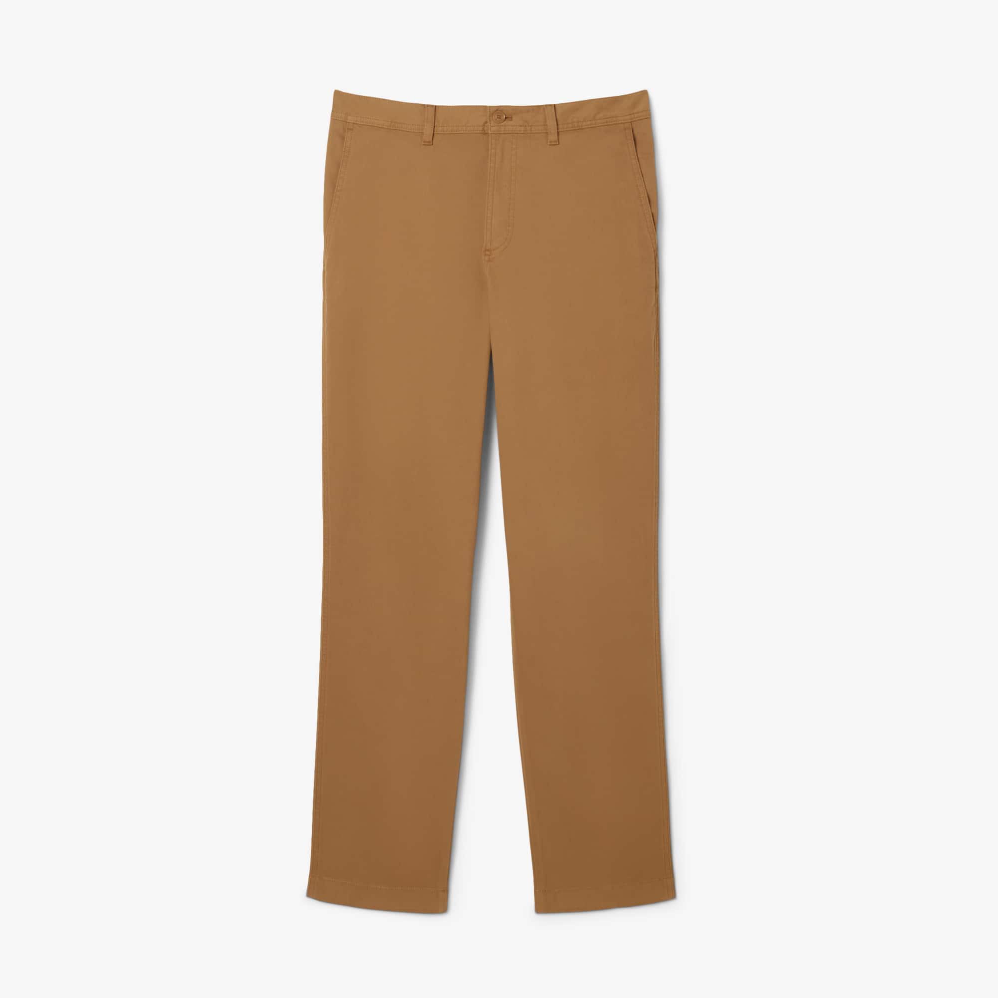 Men's Regular Fit Cotton Chino Pants - Brown