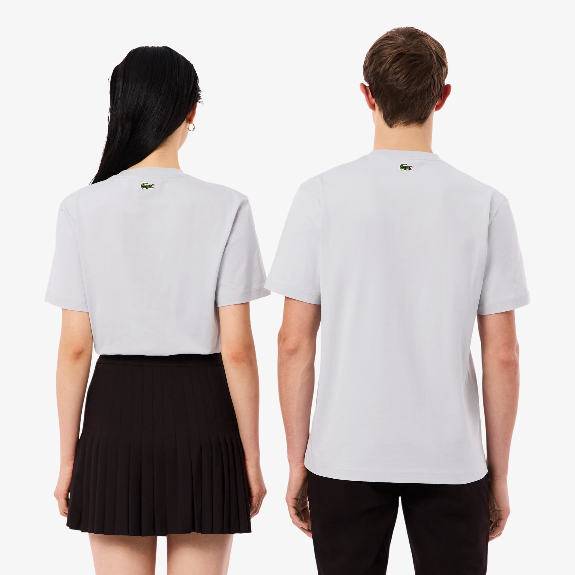 Embossed Branding Jersey T-Shirt - Light Grey