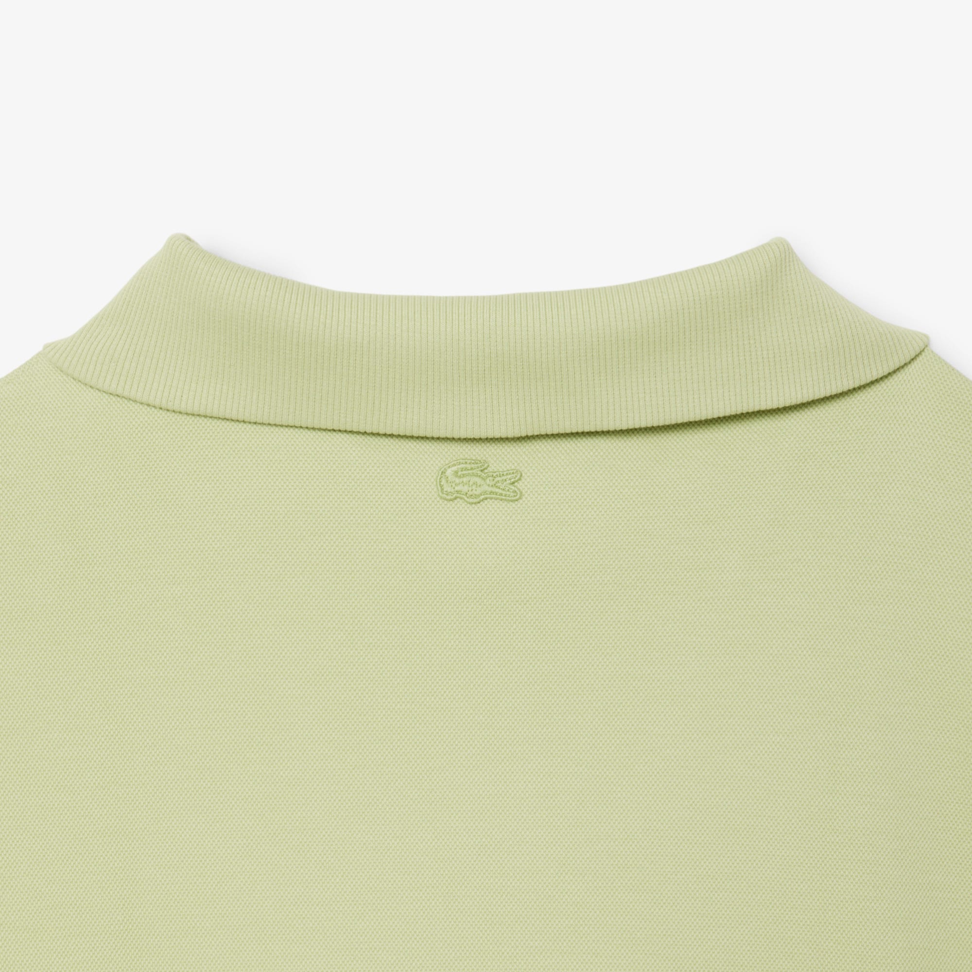 Loose Fit Zipped Neck Piqué Sweatshirt - Green