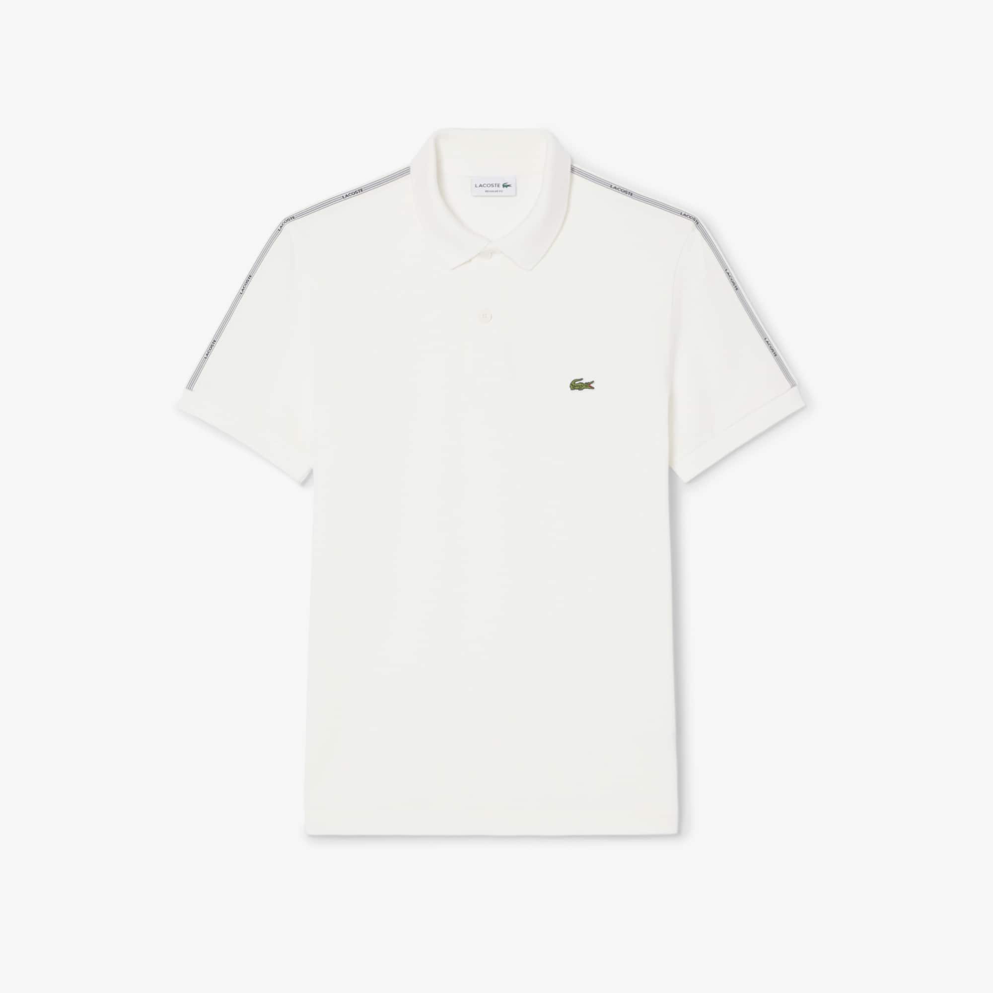 Regular Fit Logo Stripe Polo - White