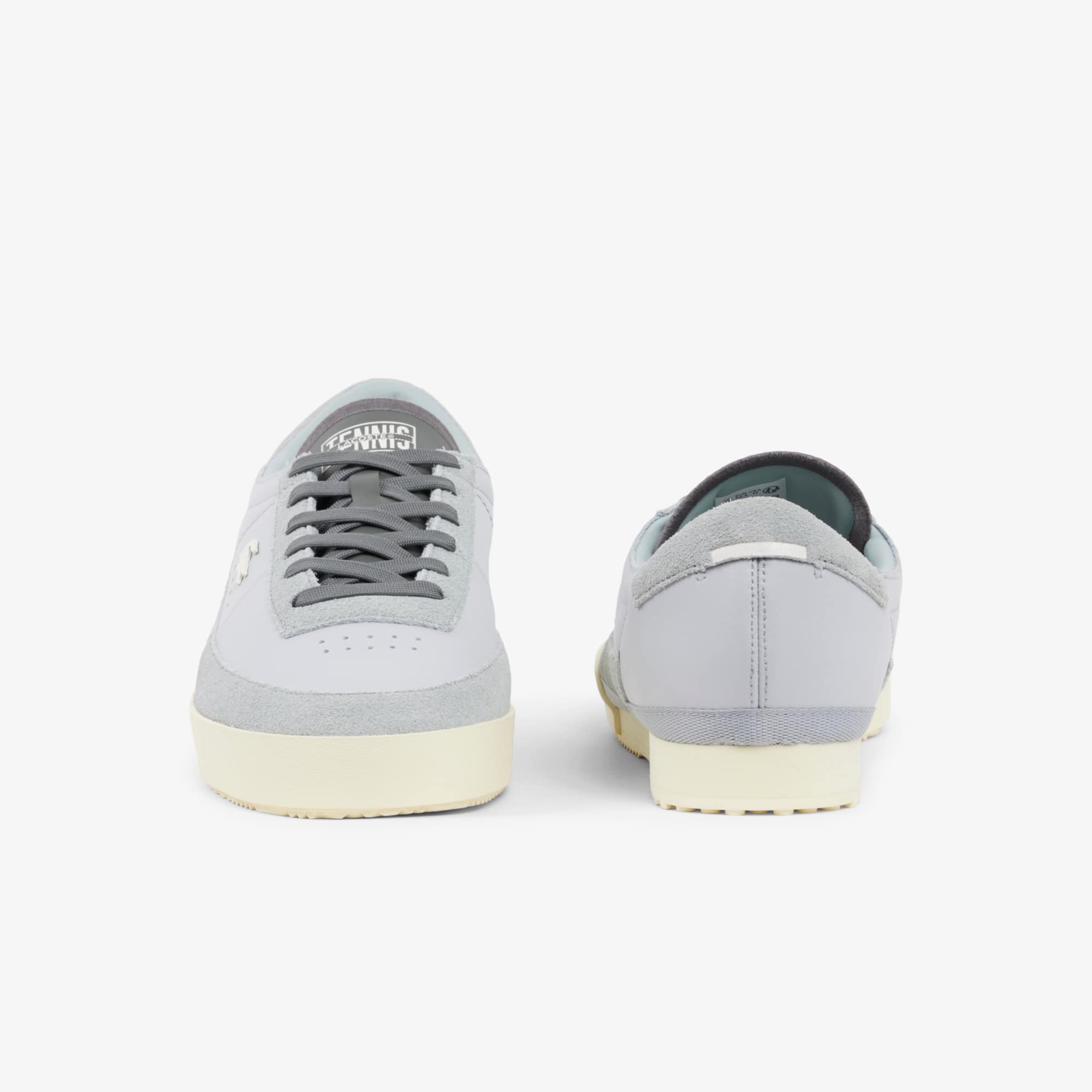 Men's Aura Leather Sneakers - LT GRY/LT YLW