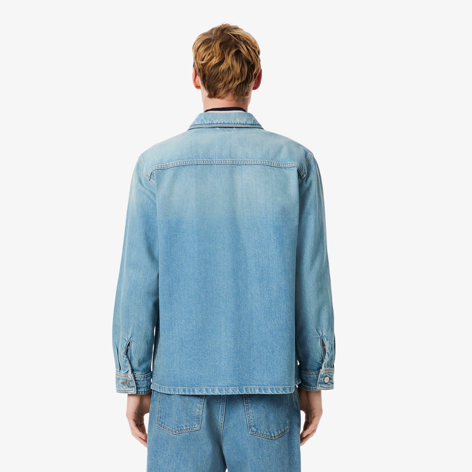Men's Heavy Cotton Denim Overshirt - Blue