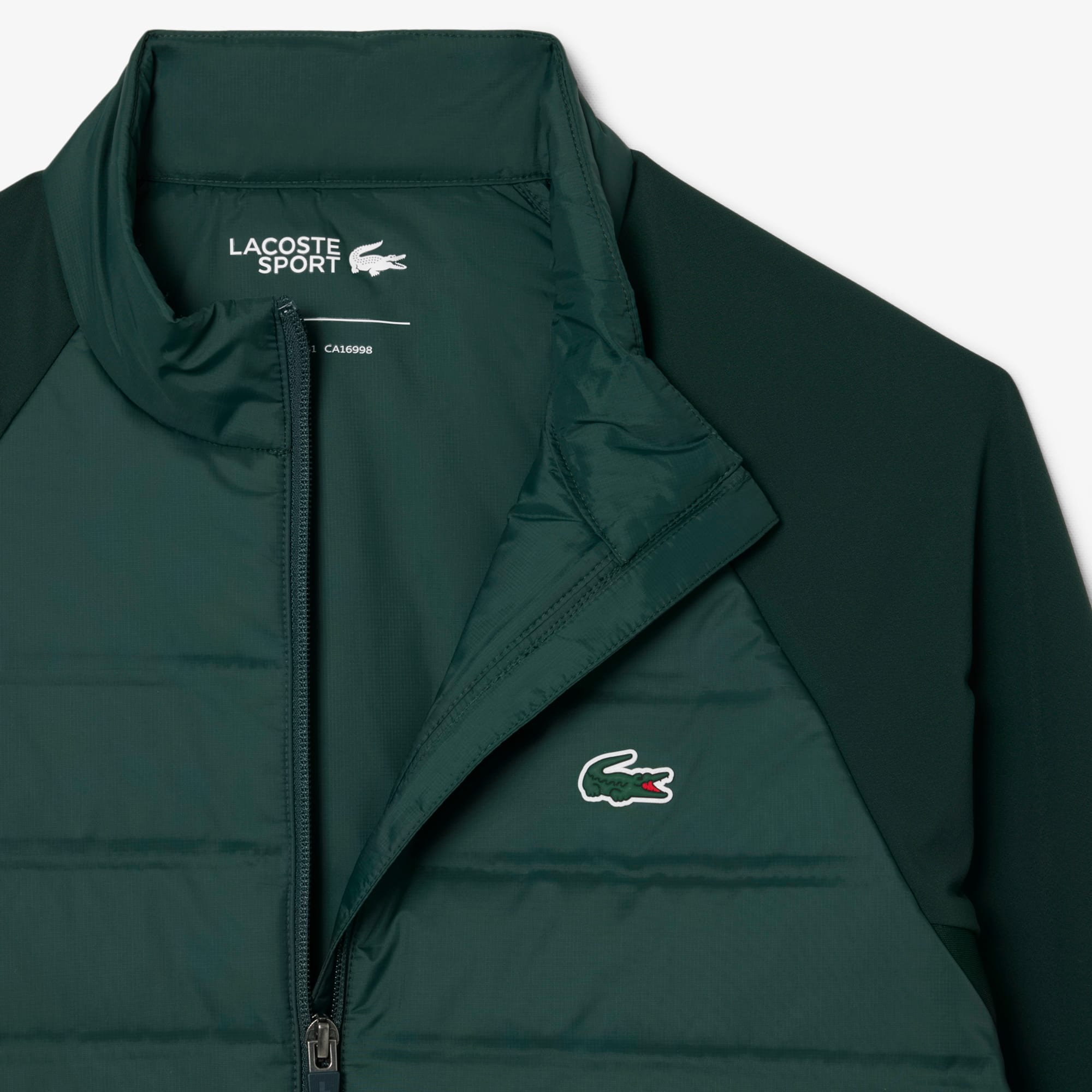 Men's High-Neck Quilted Golf Jacket - Green