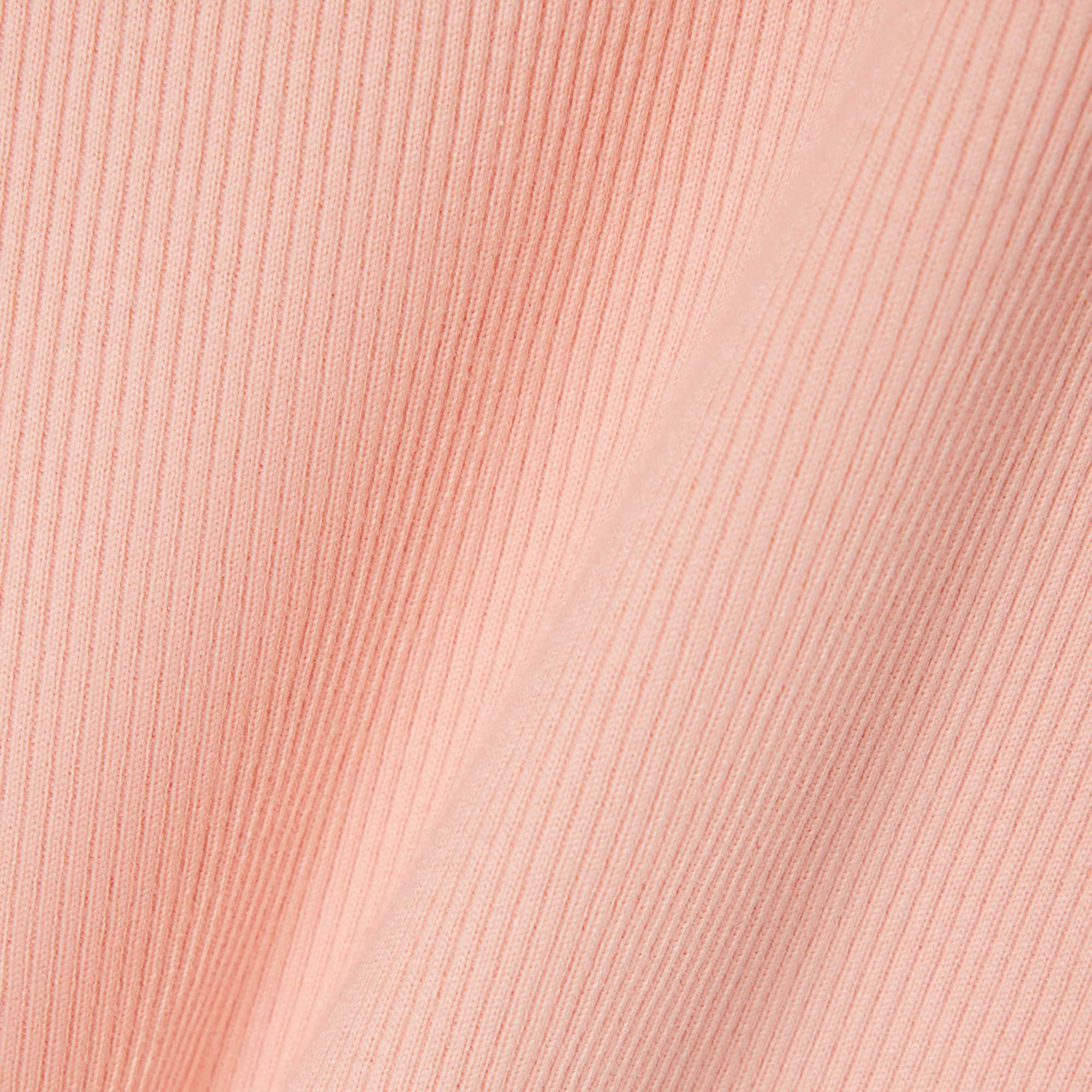 Women's Slim Fit Ribbed Cotton T-Shirt - Rose