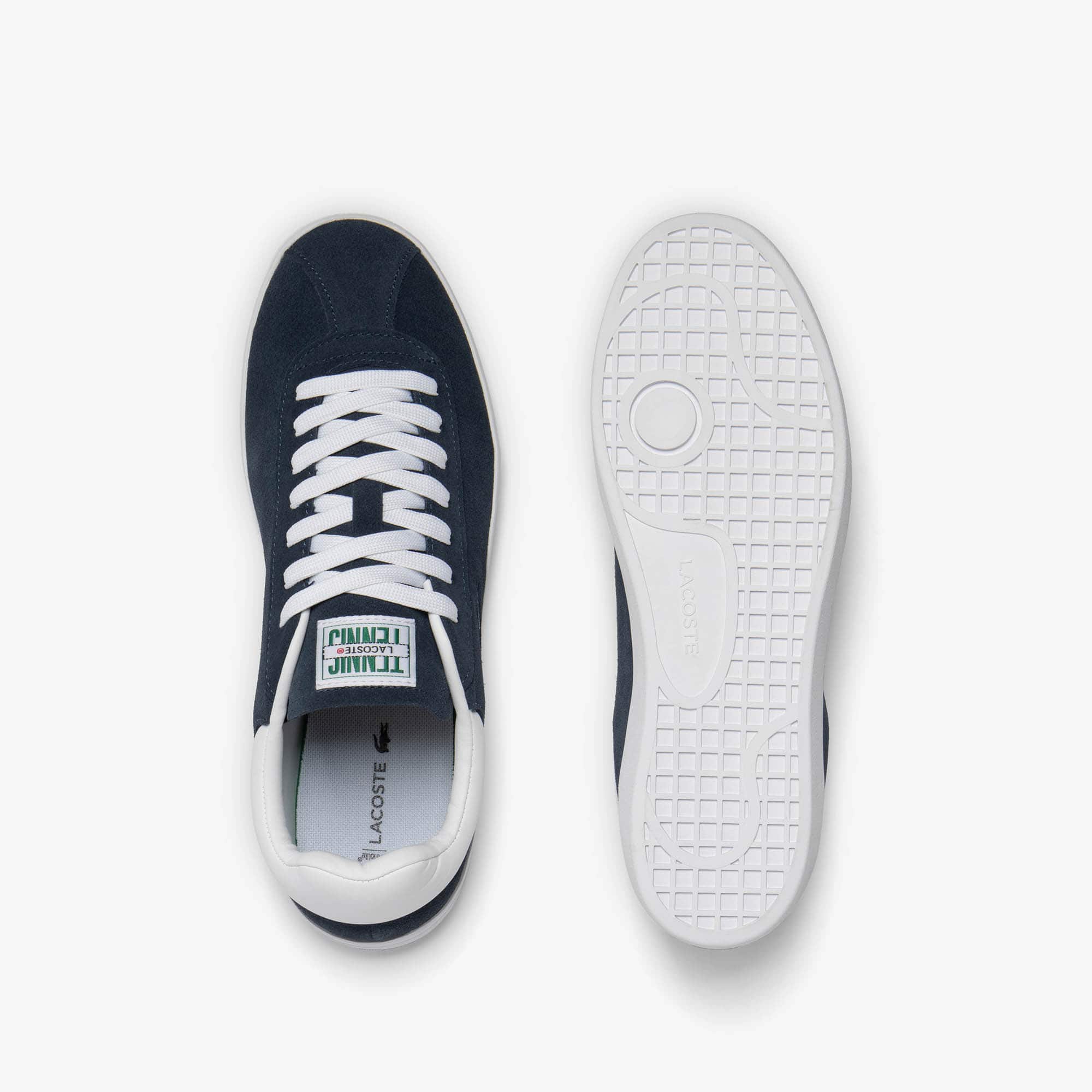 Men's Baseshot Leather Sneakers - NVY/WHT
