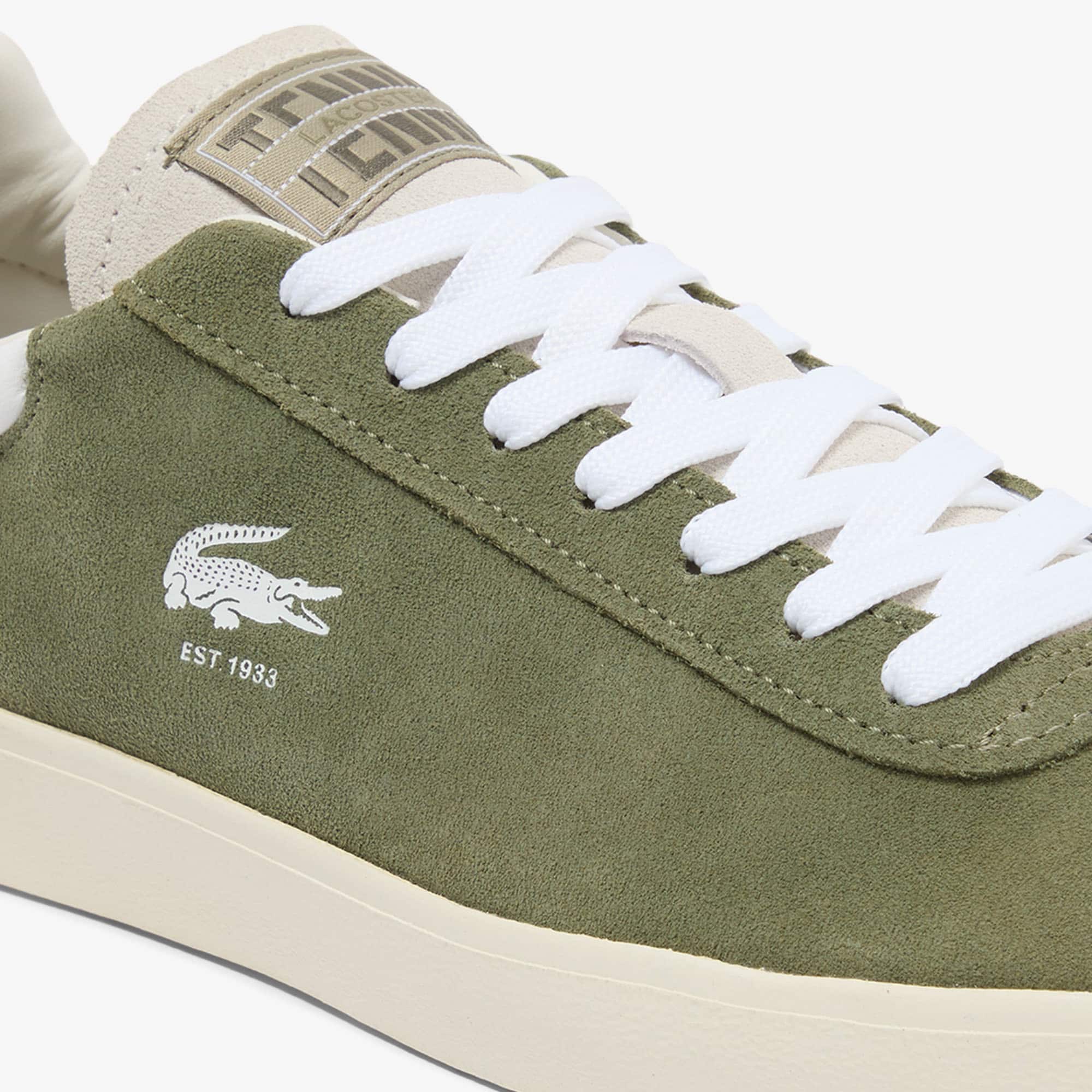 Men's Baseshot Suede Sneakers - KHK/WHT