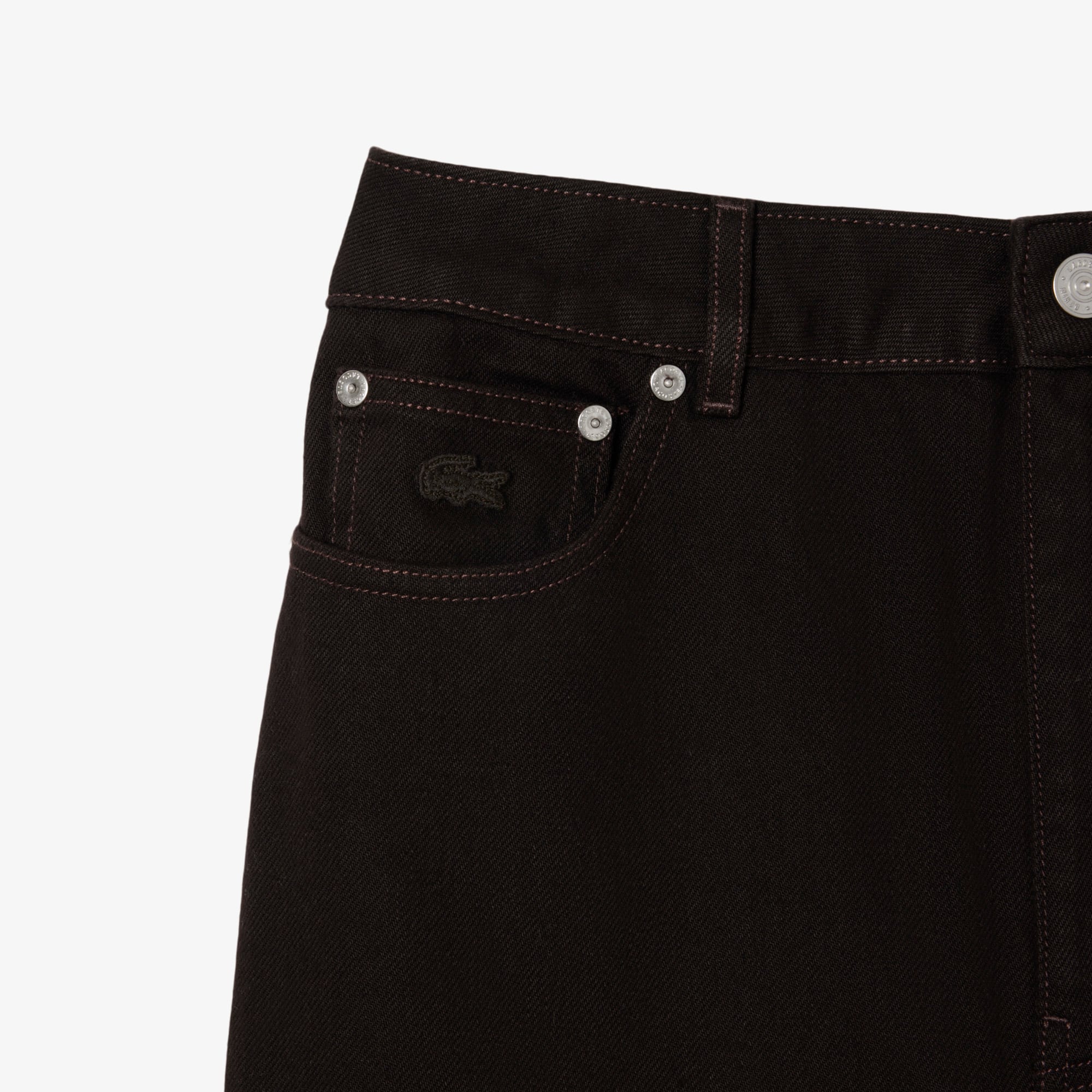 Wide Fit 5 Pocket Jeans - Brown