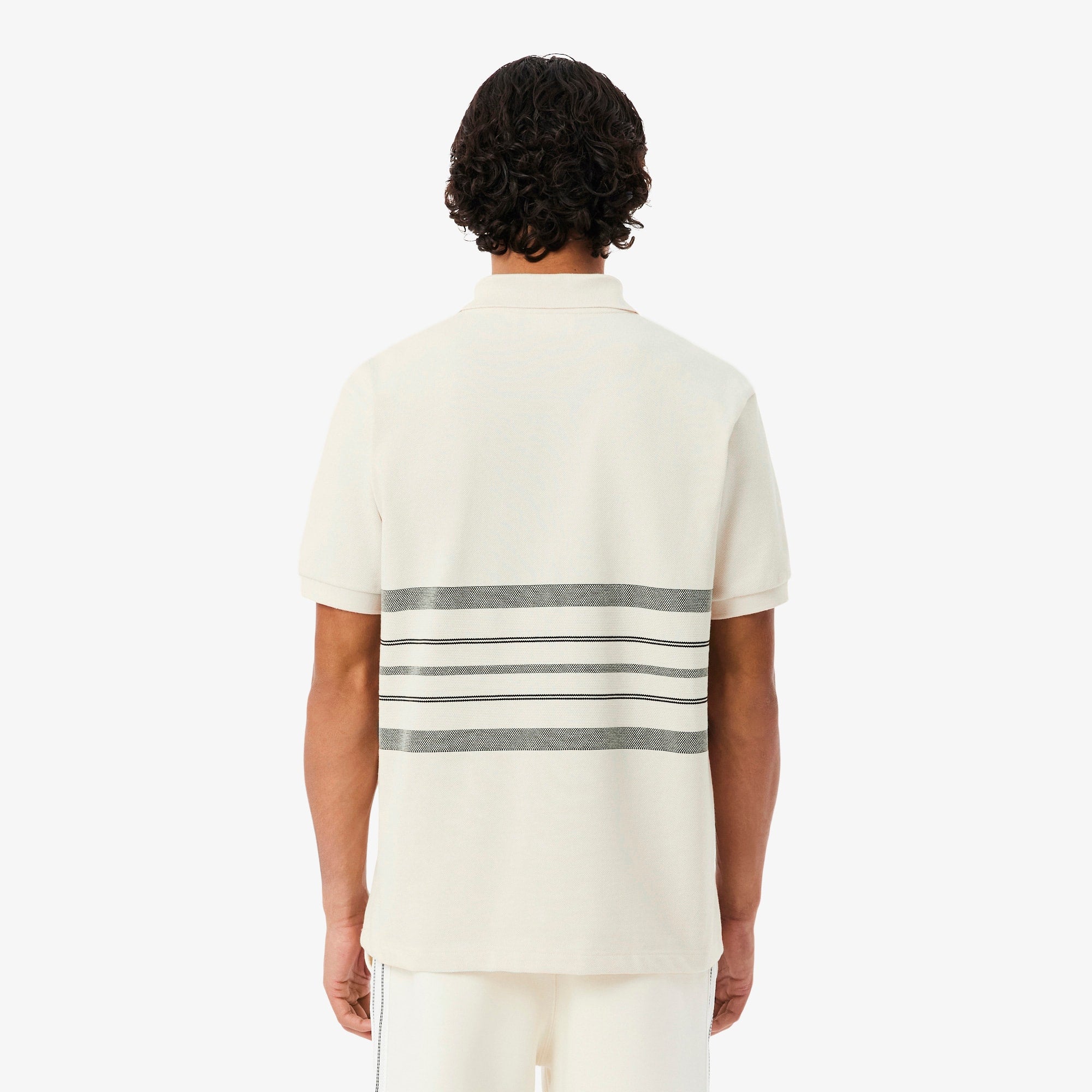 Made In France Classic Fit Striped Polo - Cream