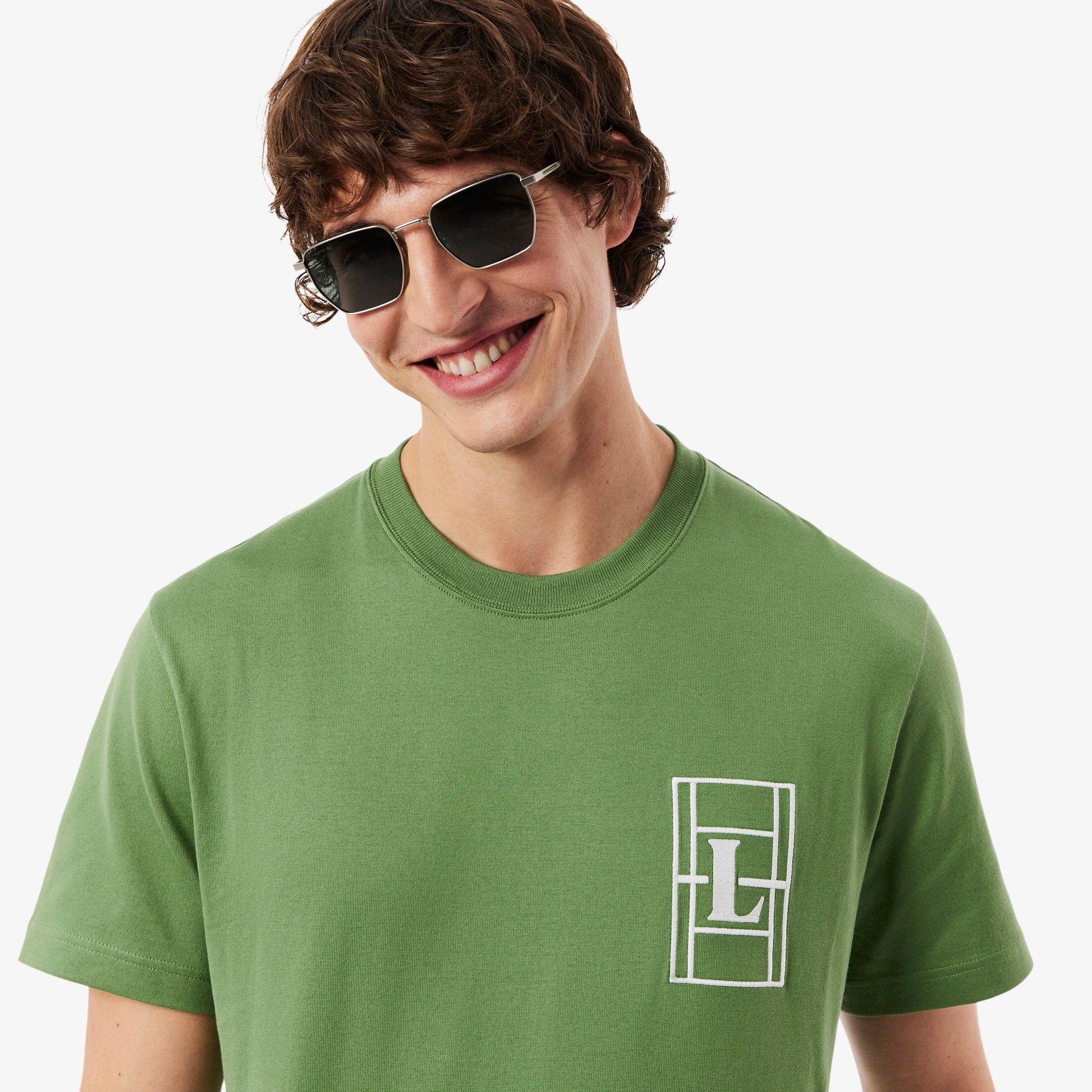 Embroidered Heavy Jersey T-Shirt - Green