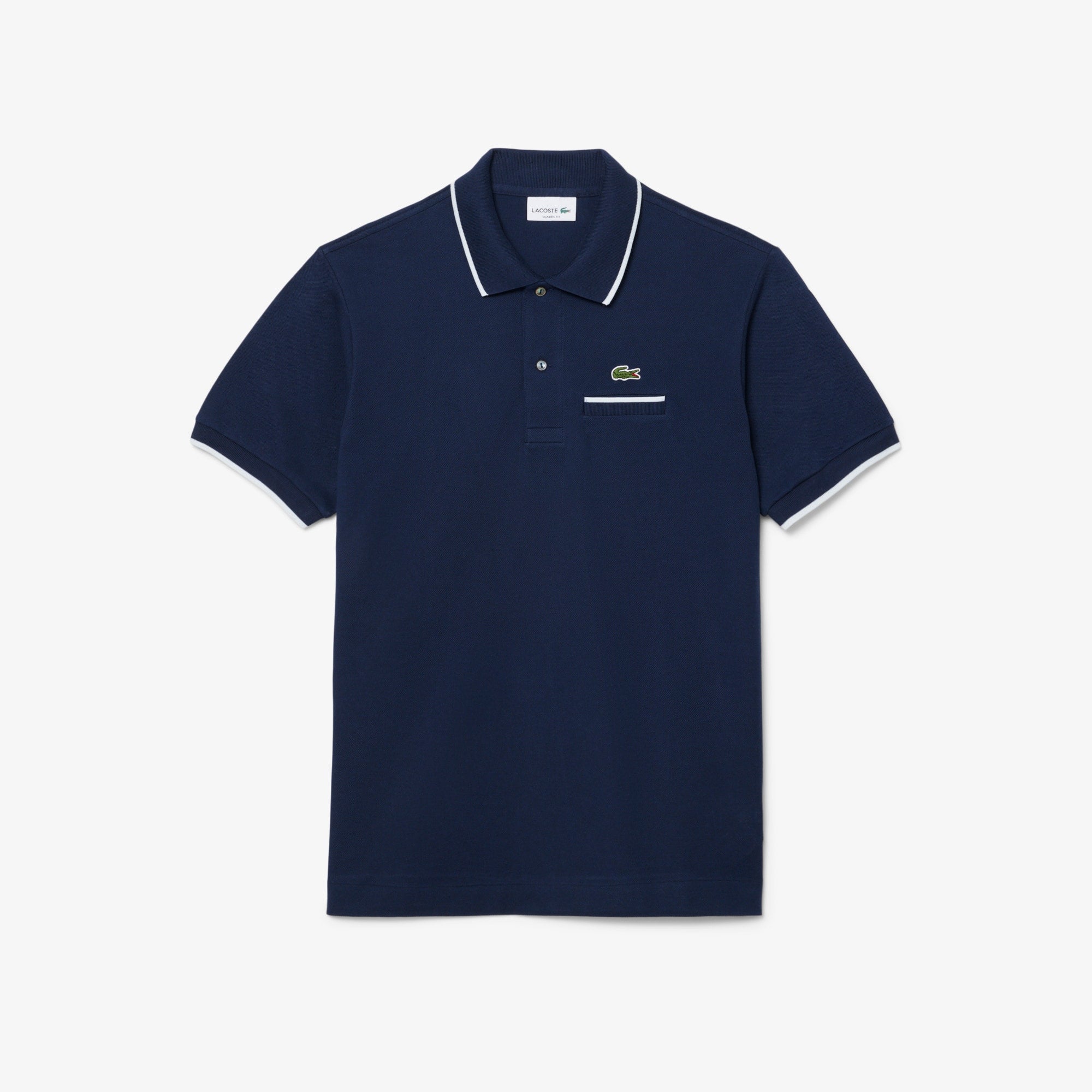 Men's Classic Fit Pocket Accent Polo - Navy Blue / White