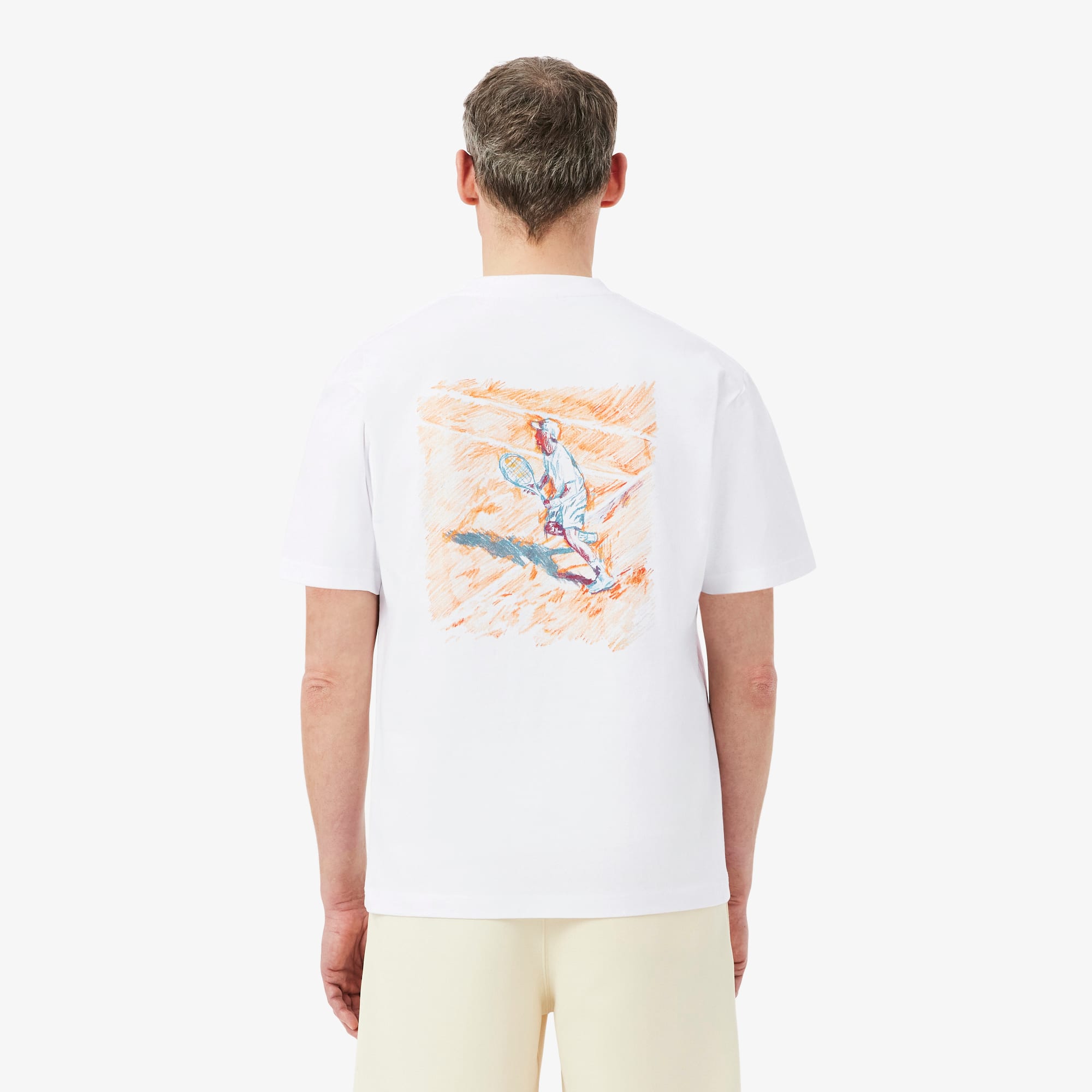 Relaxed Fit Printed Cotton T-Shirt - White