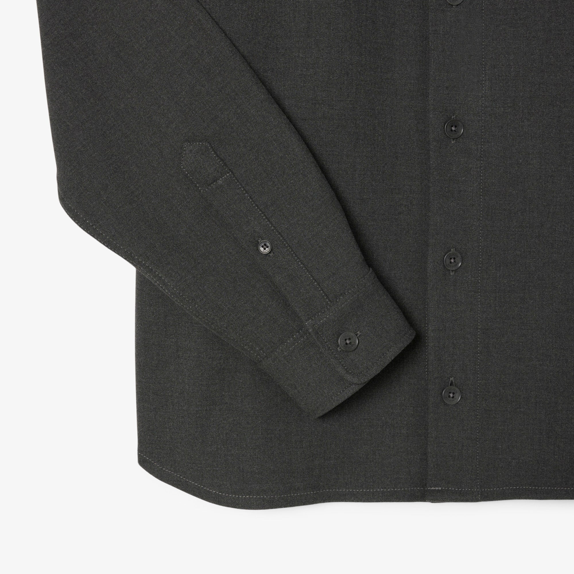 Men's Oversized Double Face Overshirt - Grey pitch