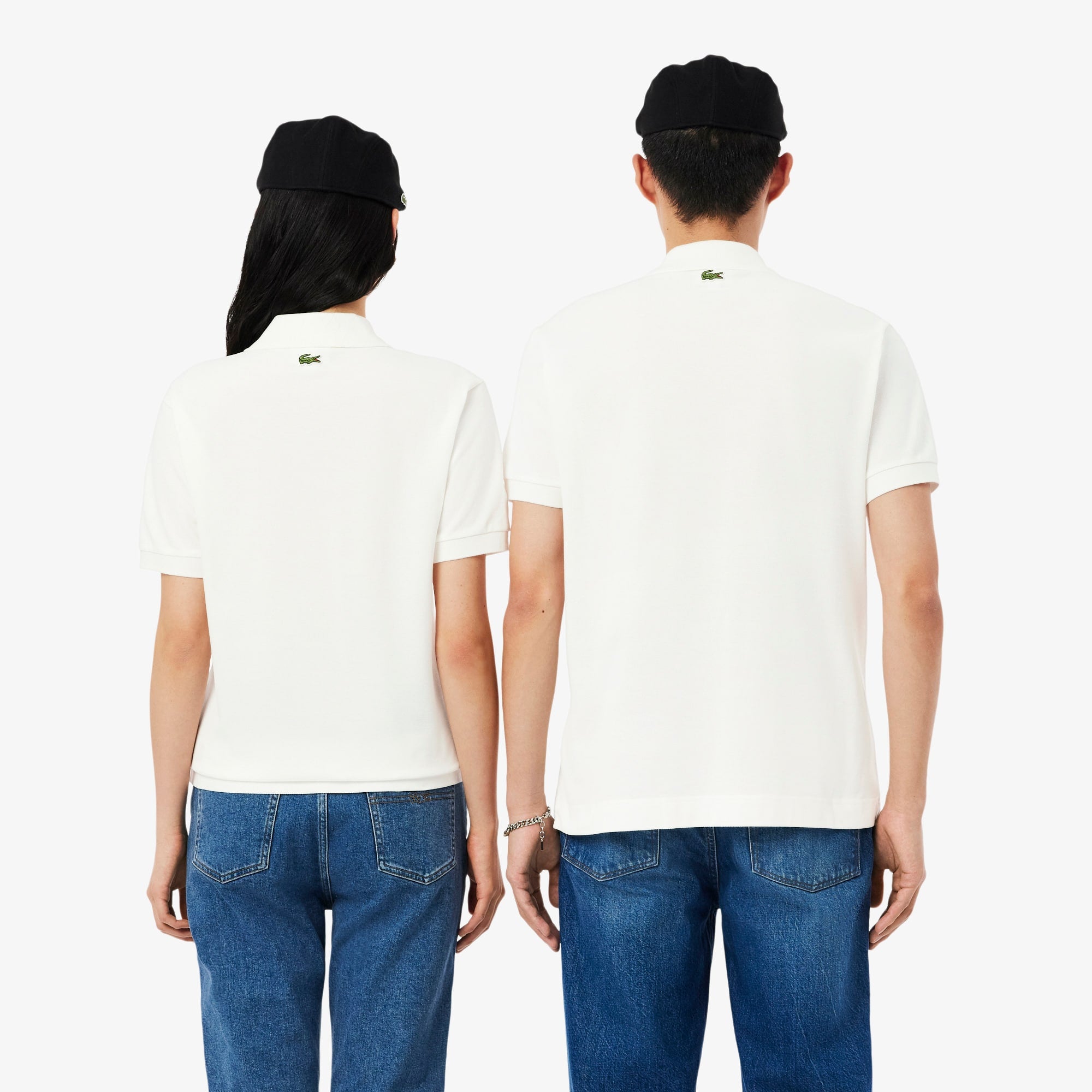 Classic Fit Embossed Branding Polo - White
