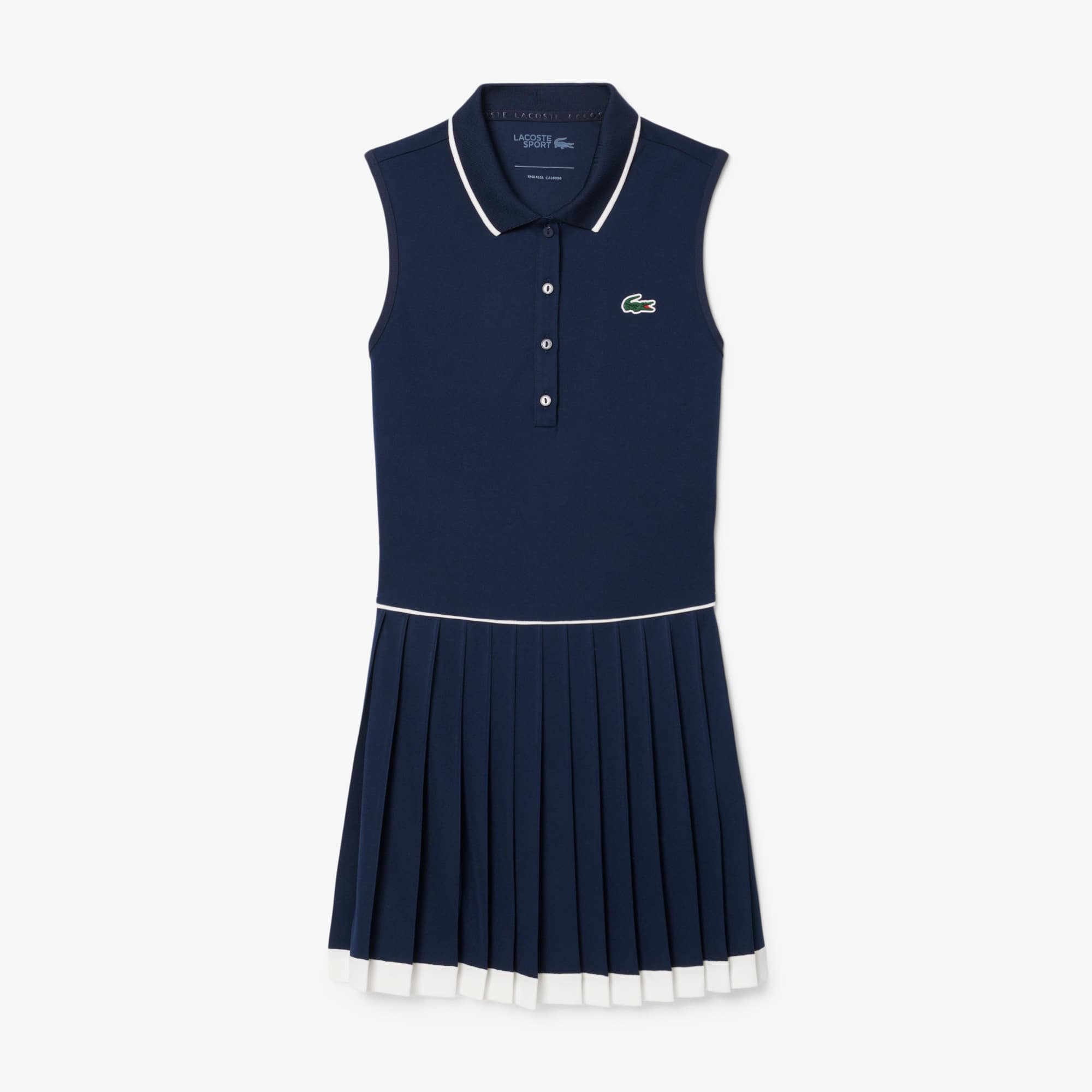Women's Ultra Dry Tennis Heritage Dress - Navy Blue / White / Navy Blue